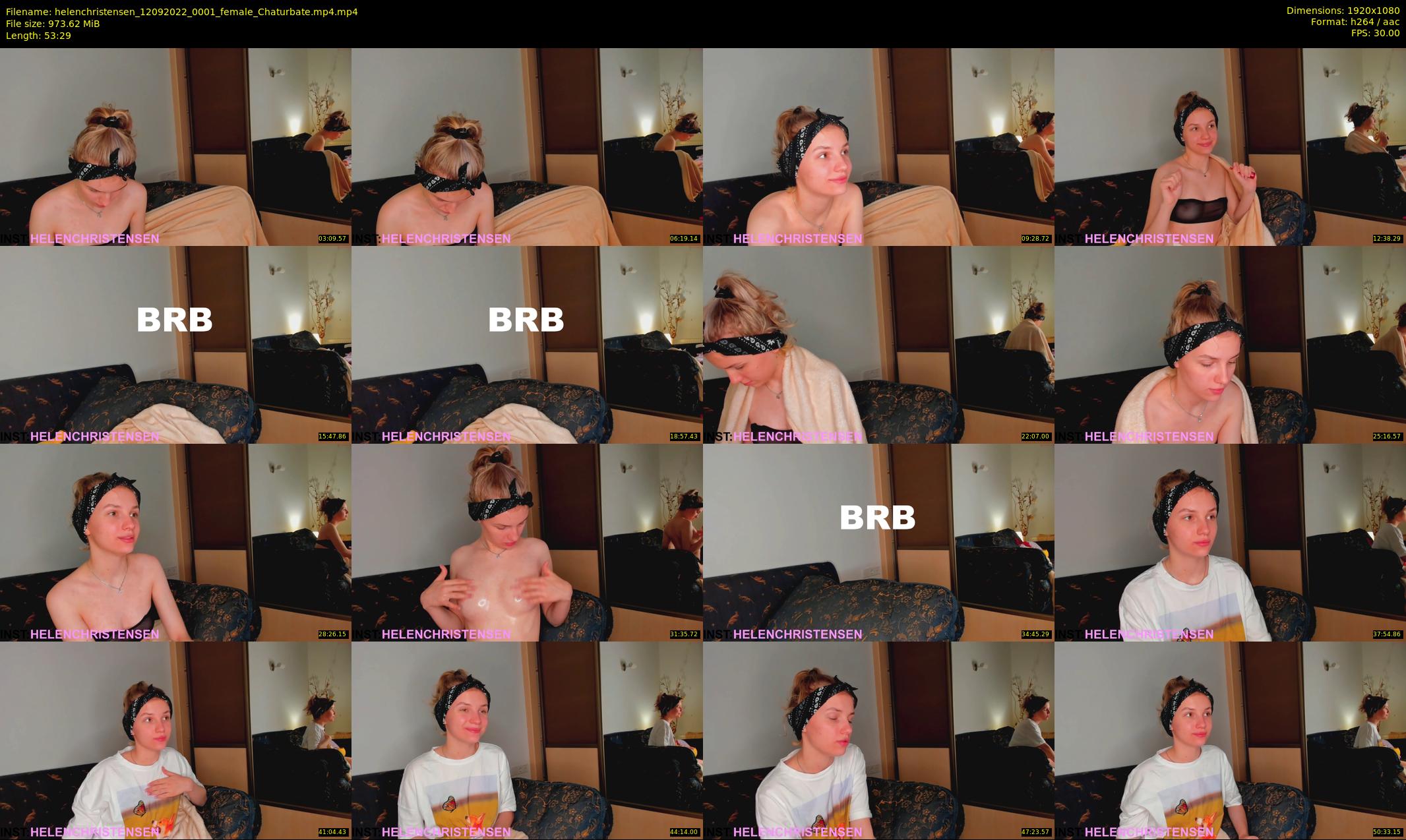 helenchristensen — 54 minute Chaturbate female cam show recording, 1080p, Sep 12, 2022