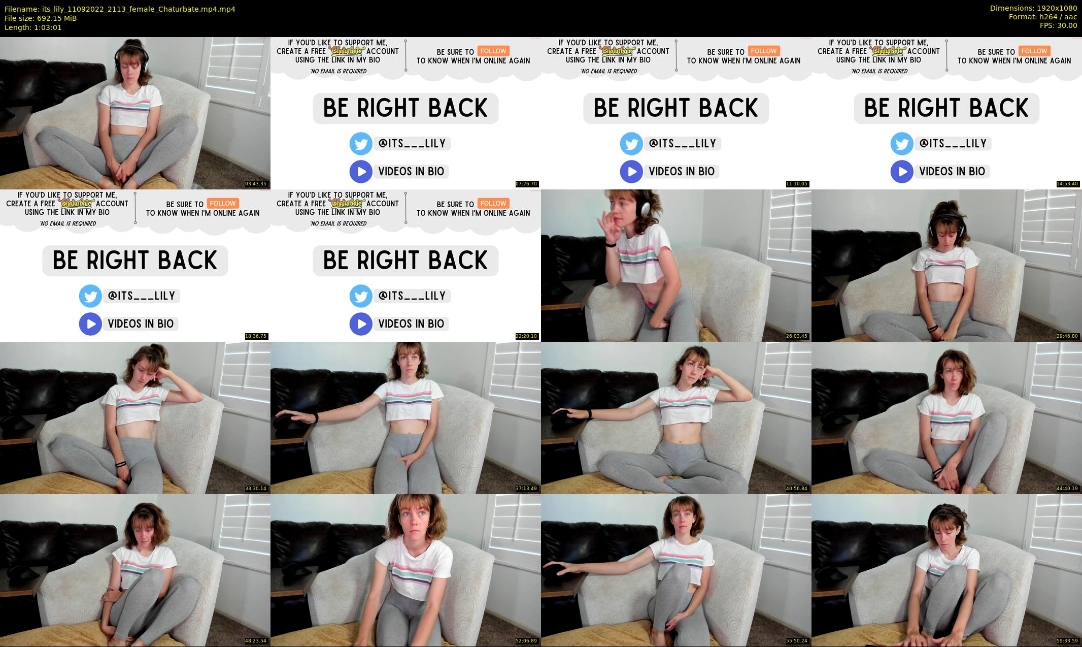 its_lily — 64 minute Chaturbate female cam show recording, 1080p, Sep 11, 2022