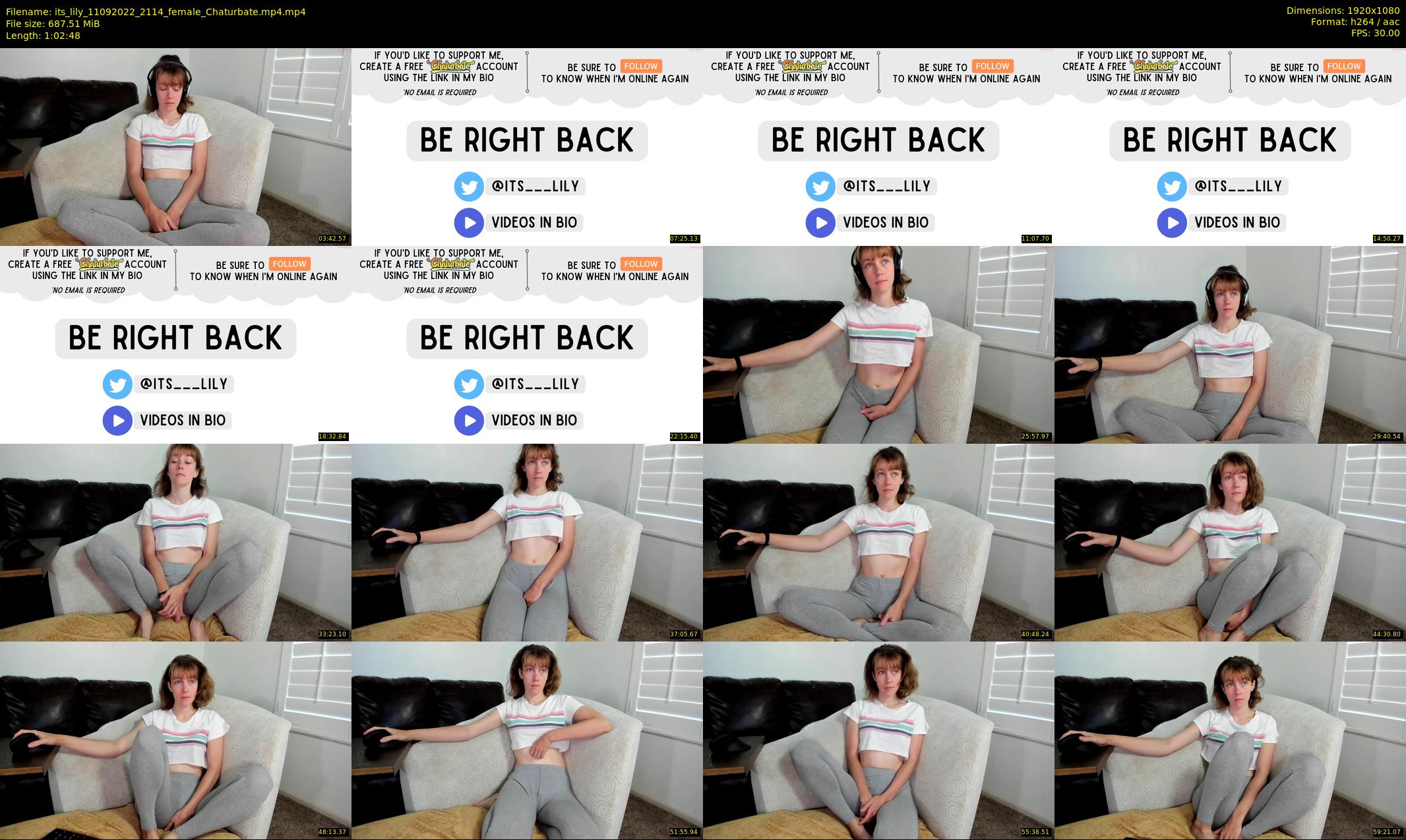 its_lily — 63 minute Chaturbate female cam show recording, 1080p, Sep 11, 2022
