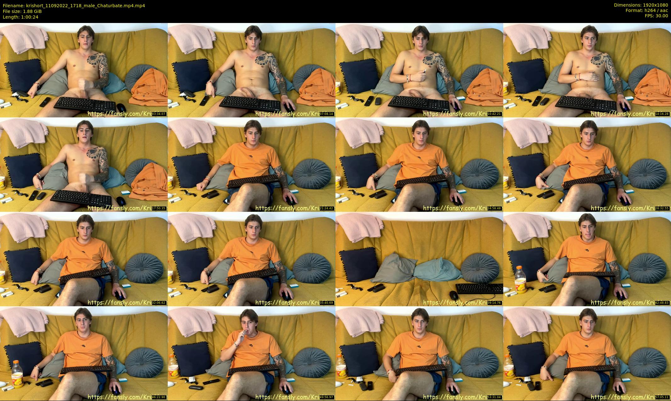 krishort — 61 minute Chaturbate male cam show recording, 1080p, Sep 11, 2022