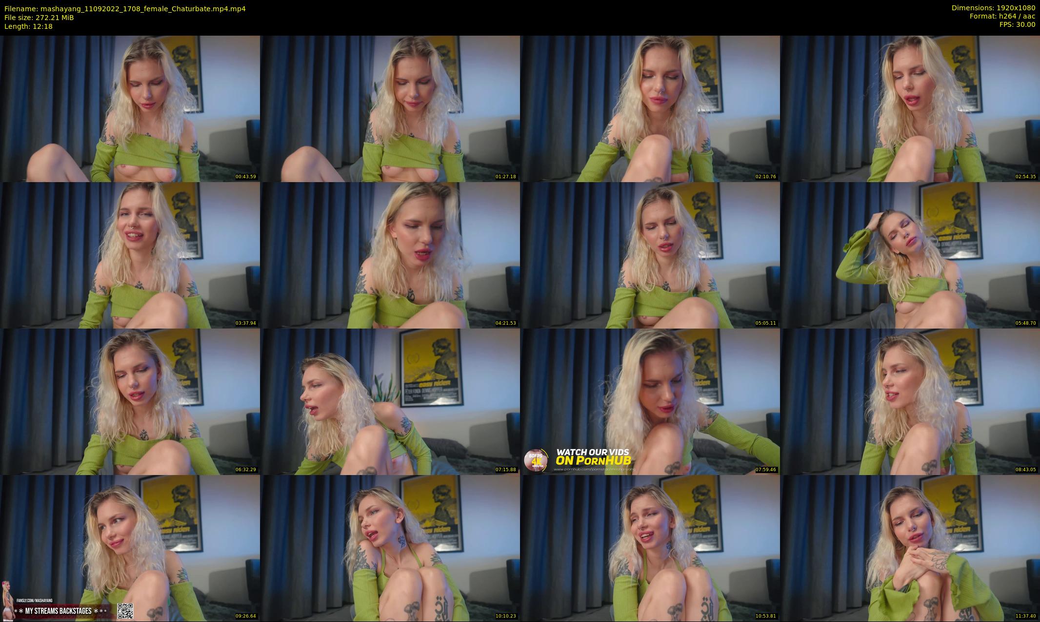 mashayang — 13 minute Chaturbate female cam show recording, 1080p, Sep 11, 2022