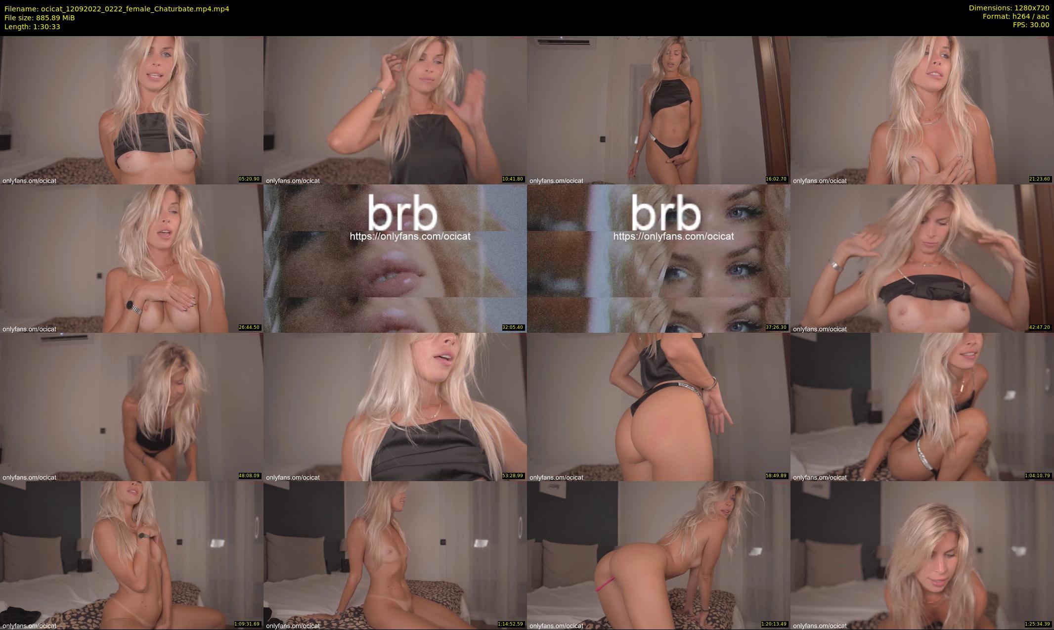 ocicat — 91 minute Chaturbate female cam show recording, 720p, Sep 12, 2022