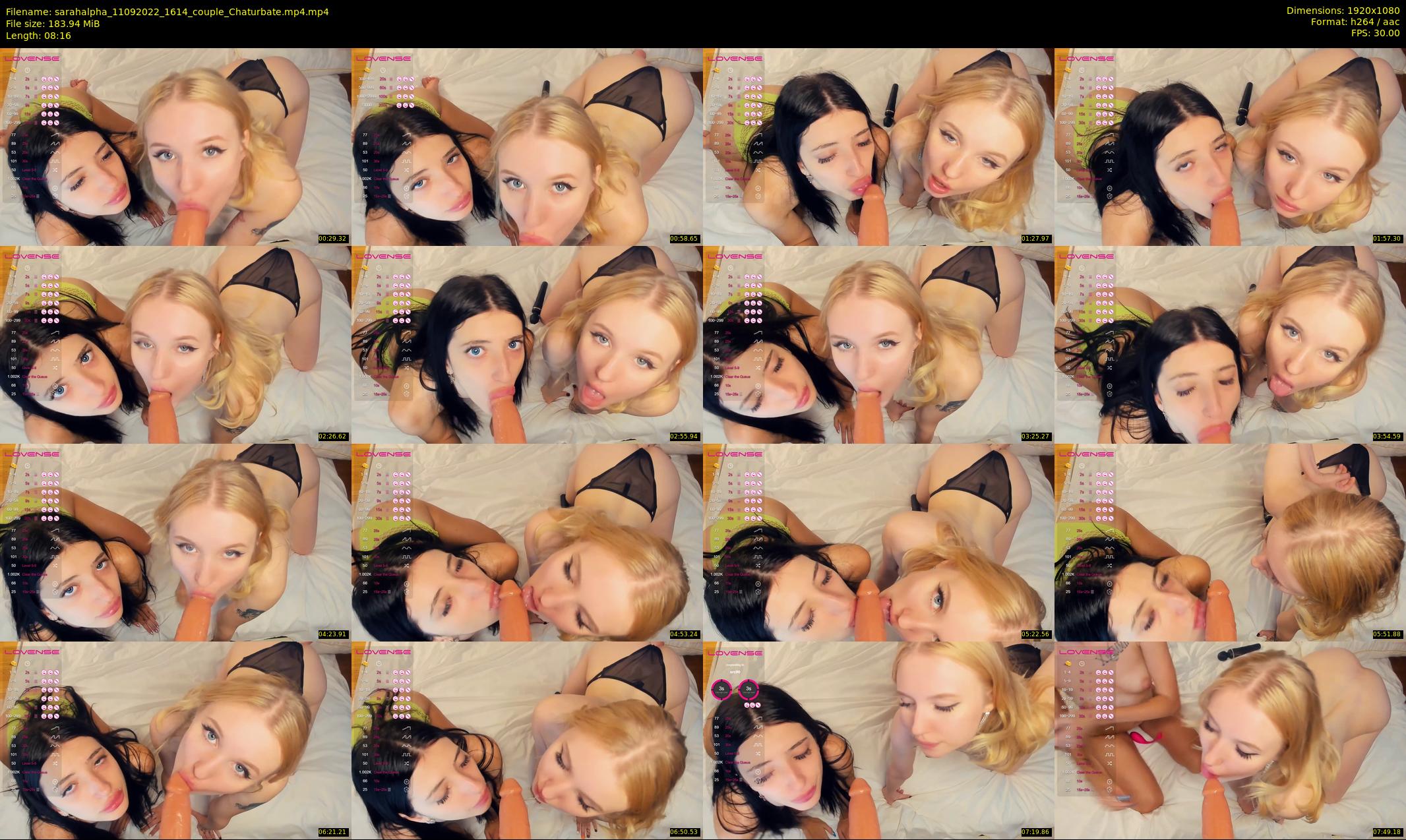 sarahalpha — 9 minute Chaturbate couple cam show recording, 1080p, Sep 11, 2022