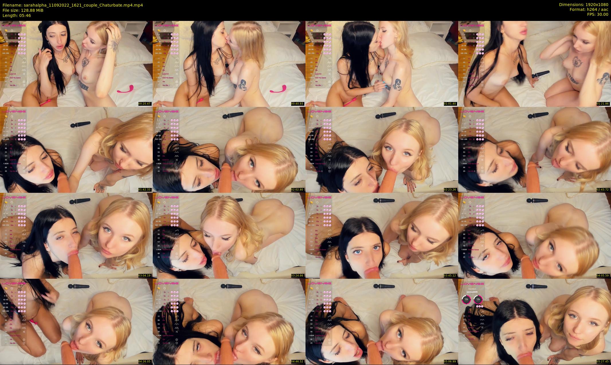 sarahalpha — 6 minute Chaturbate couple cam show recording, 1080p, Sep 11, 2022