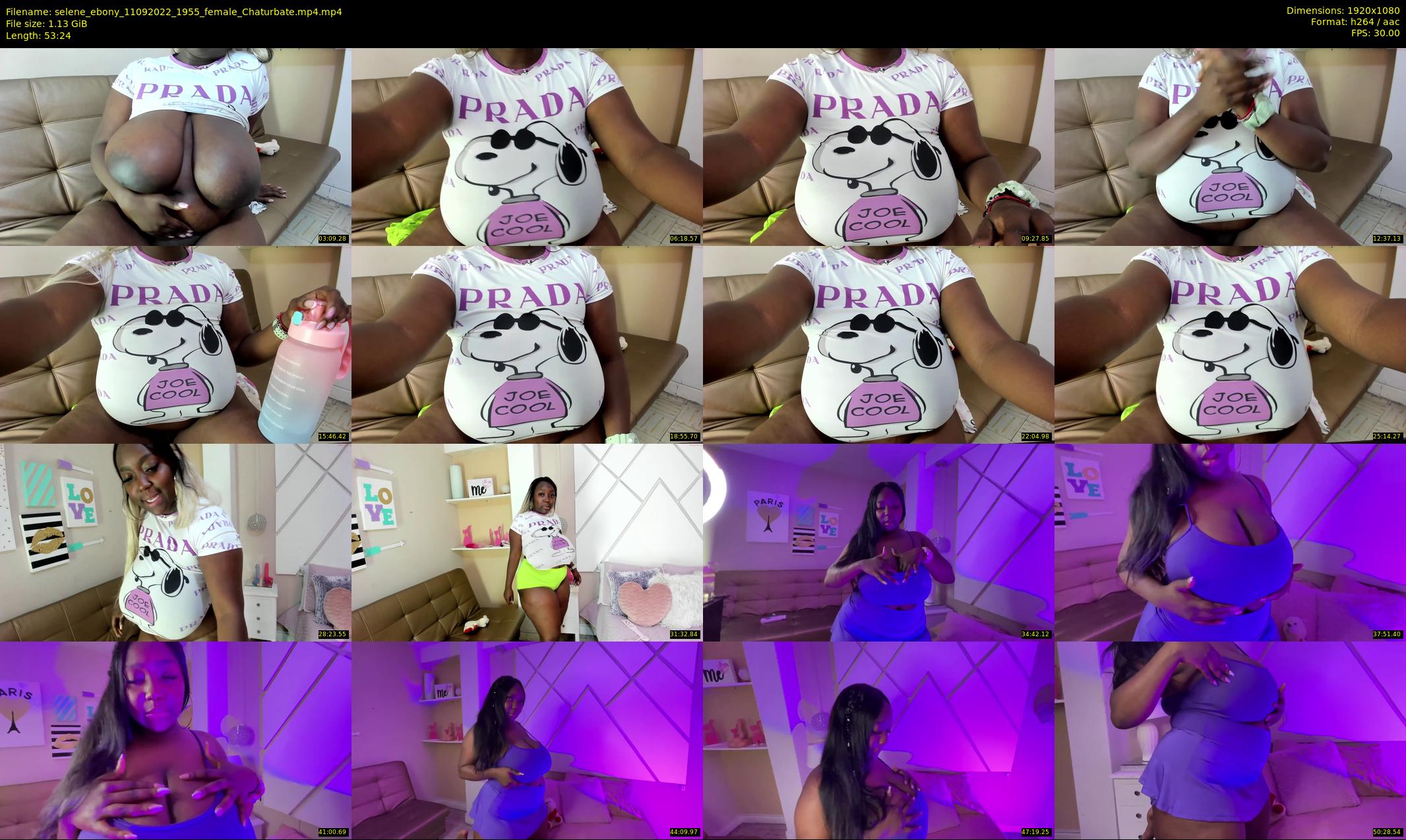 selene_ebony — 54 minute Chaturbate female cam show recording, 1080p, Sep 11, 2022