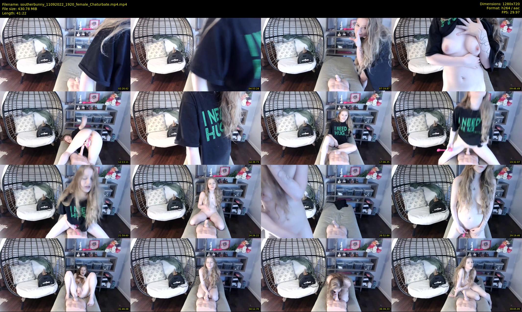 southerbunny — 42 minute Chaturbate female cam show recording, 720p, Sep 11, 2022