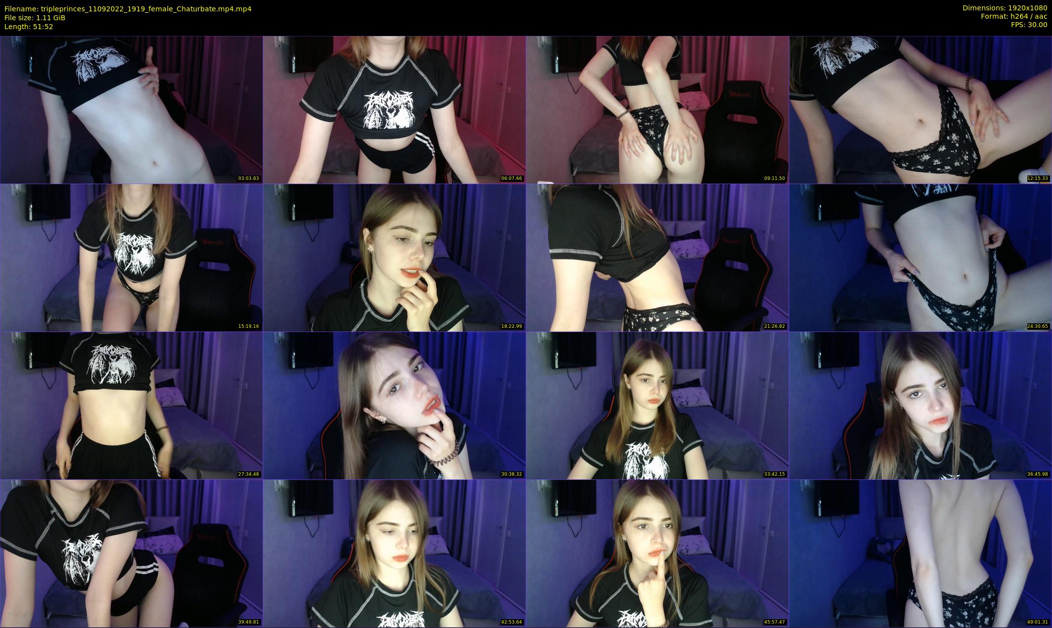 tripleprinces — 52 minute Chaturbate female cam show recording, 1080p, Sep 11, 2022