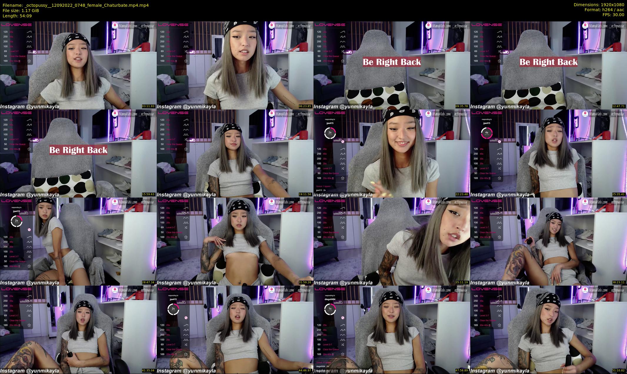 _octopussy_ — 55 minute Chaturbate female cam show recording, 1080p, Sep 12, 2022