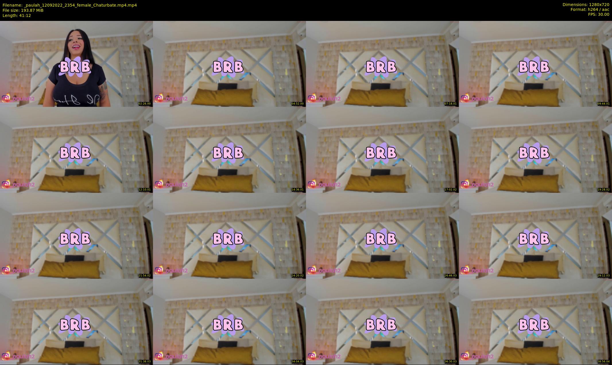 _paulah — 42 minute Chaturbate female cam show recording, 720p, Sep 12, 2022