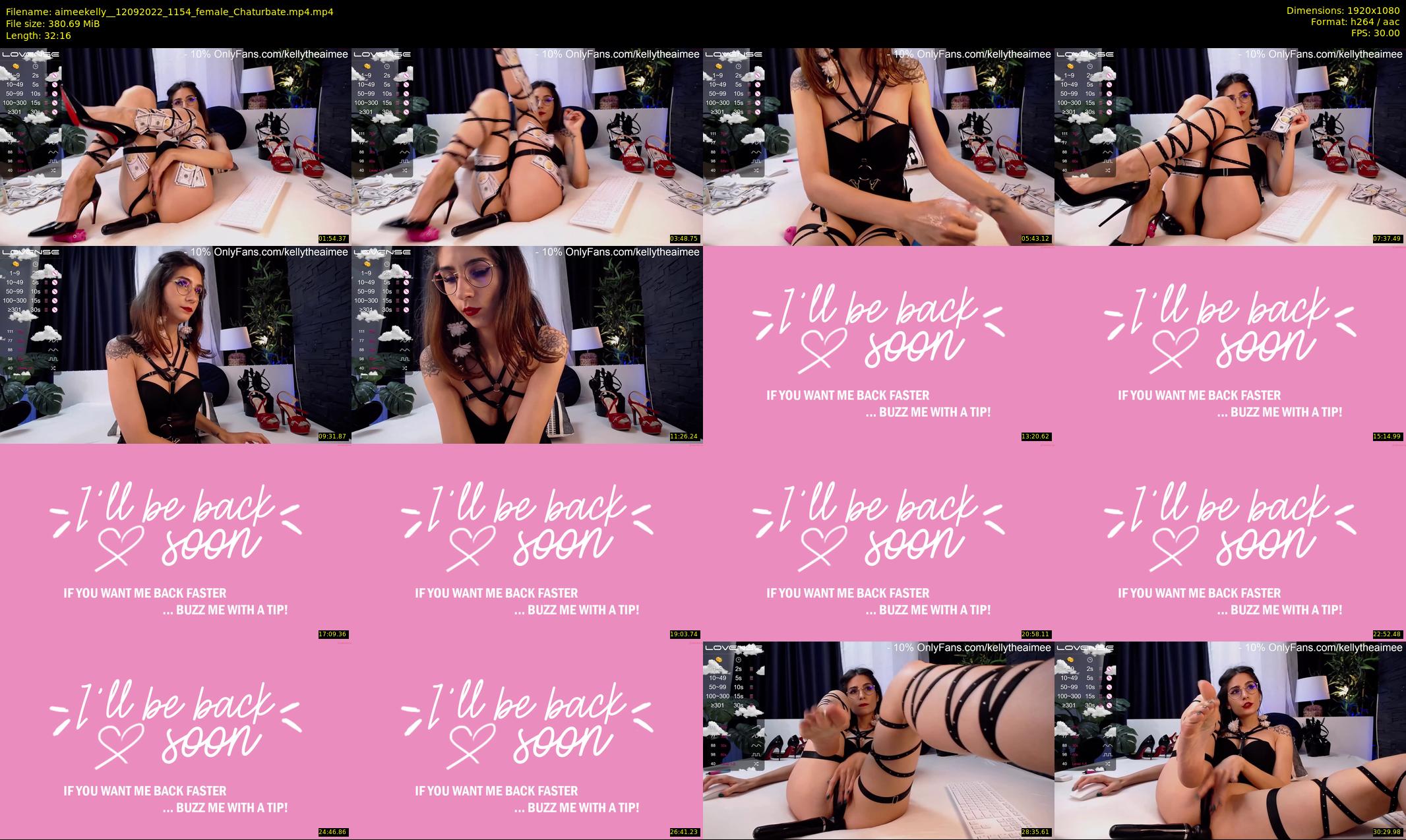 aimeekelly_ — 33 minute Chaturbate female cam show recording, 1080p, Sep 12, 2022
