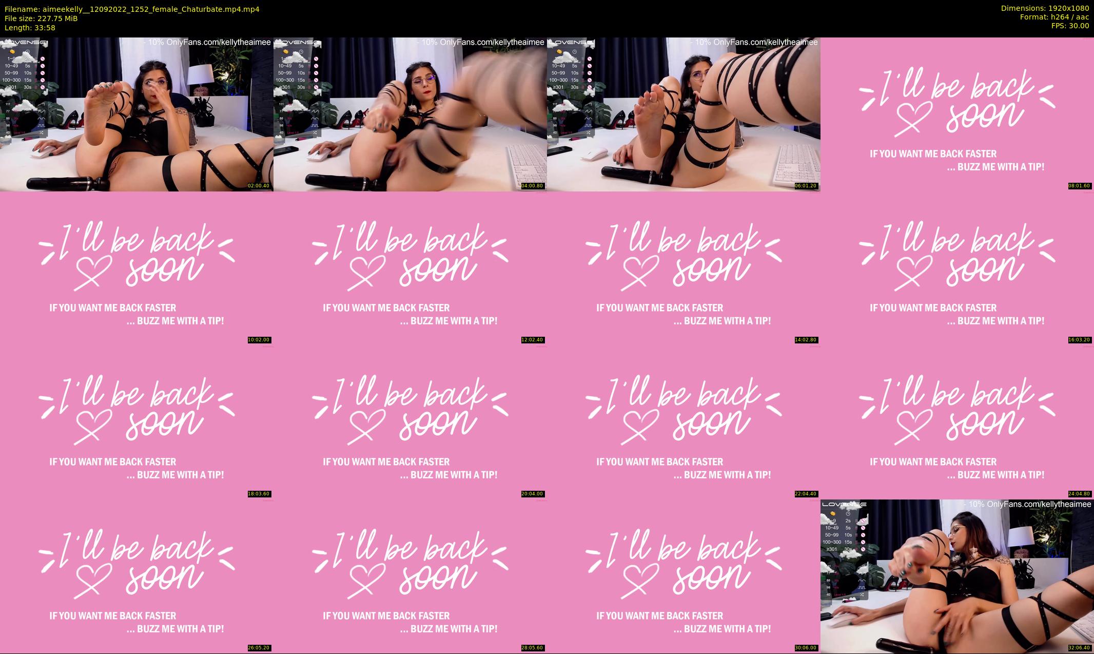 aimeekelly_ — 34 minute Chaturbate female cam show recording, 1080p, Sep 12, 2022