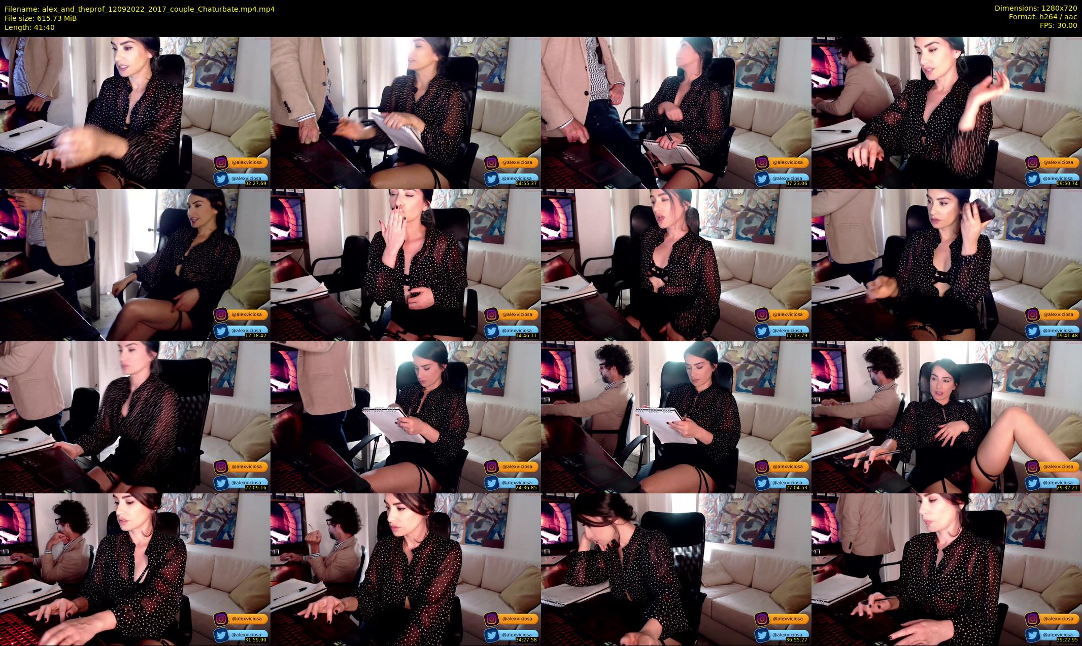 alex_and_theprof — 42 minute Chaturbate couple cam show recording, 720p, Sep 12, 2022