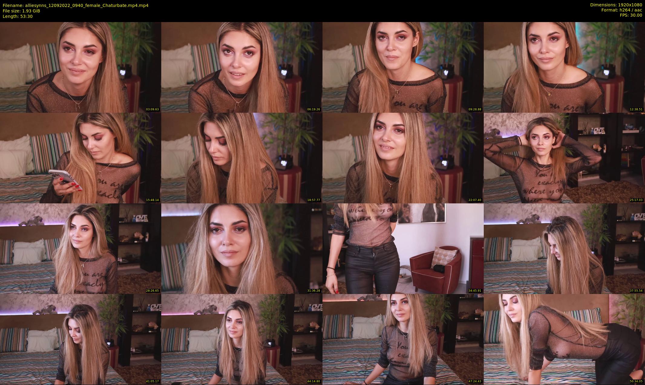 alliesynns — 54 minute Chaturbate female cam show recording, 1080p, Sep 12, 2022