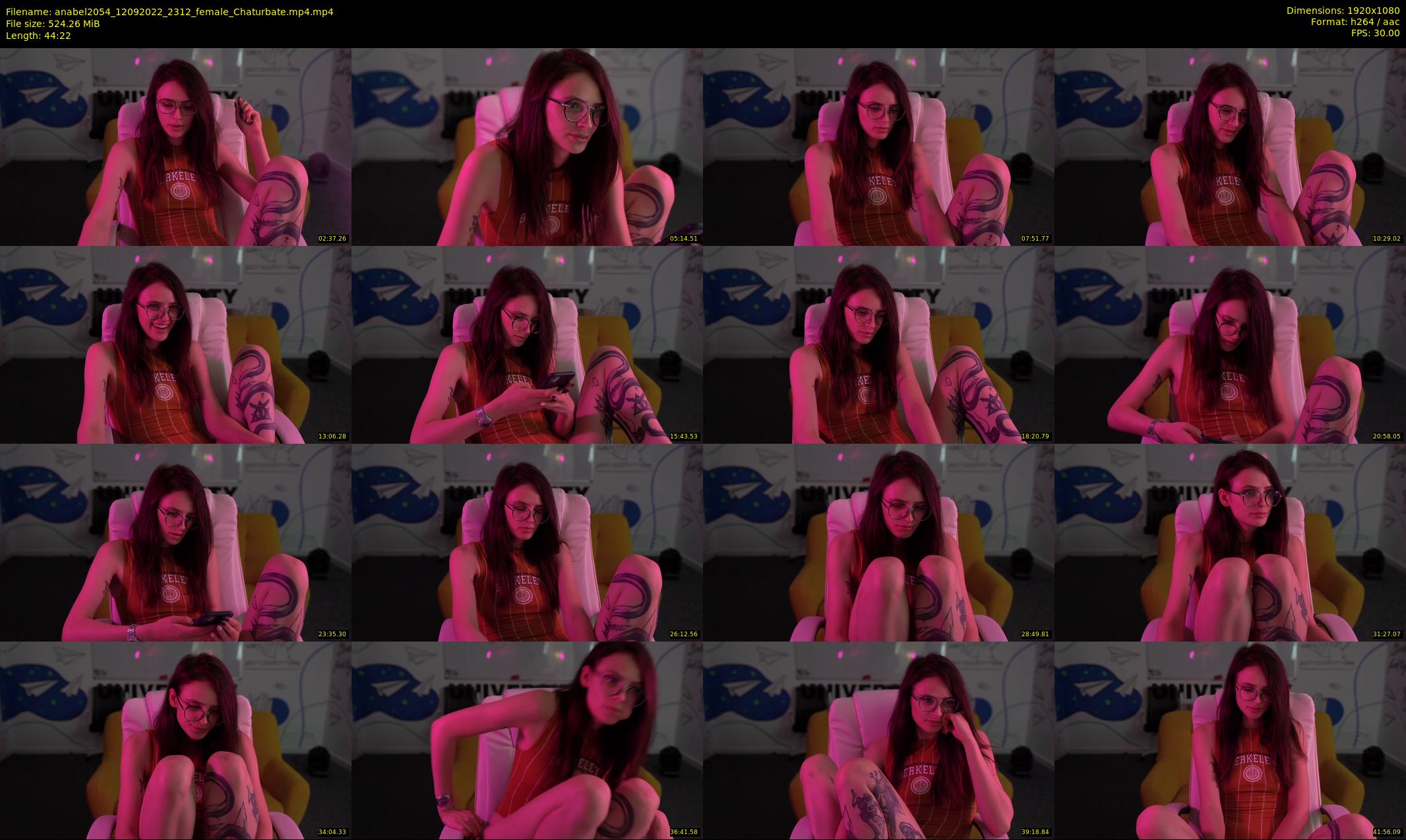 anabel2054 — 45 minute Chaturbate female cam show recording, 1080p, Sep 12, 2022
