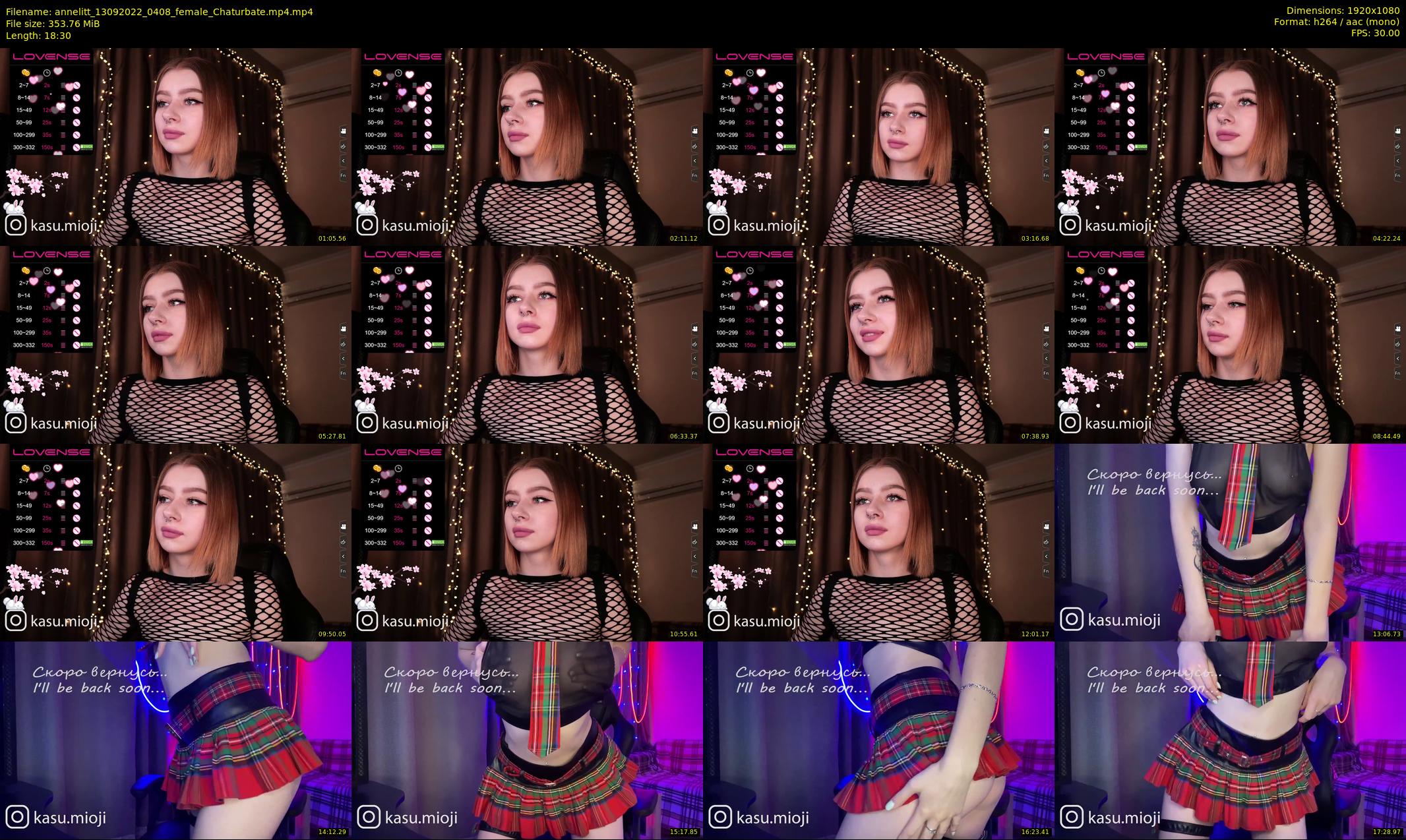 annelitt — 19 minute Chaturbate female cam show recording, 1080p, Sep 13, 2022