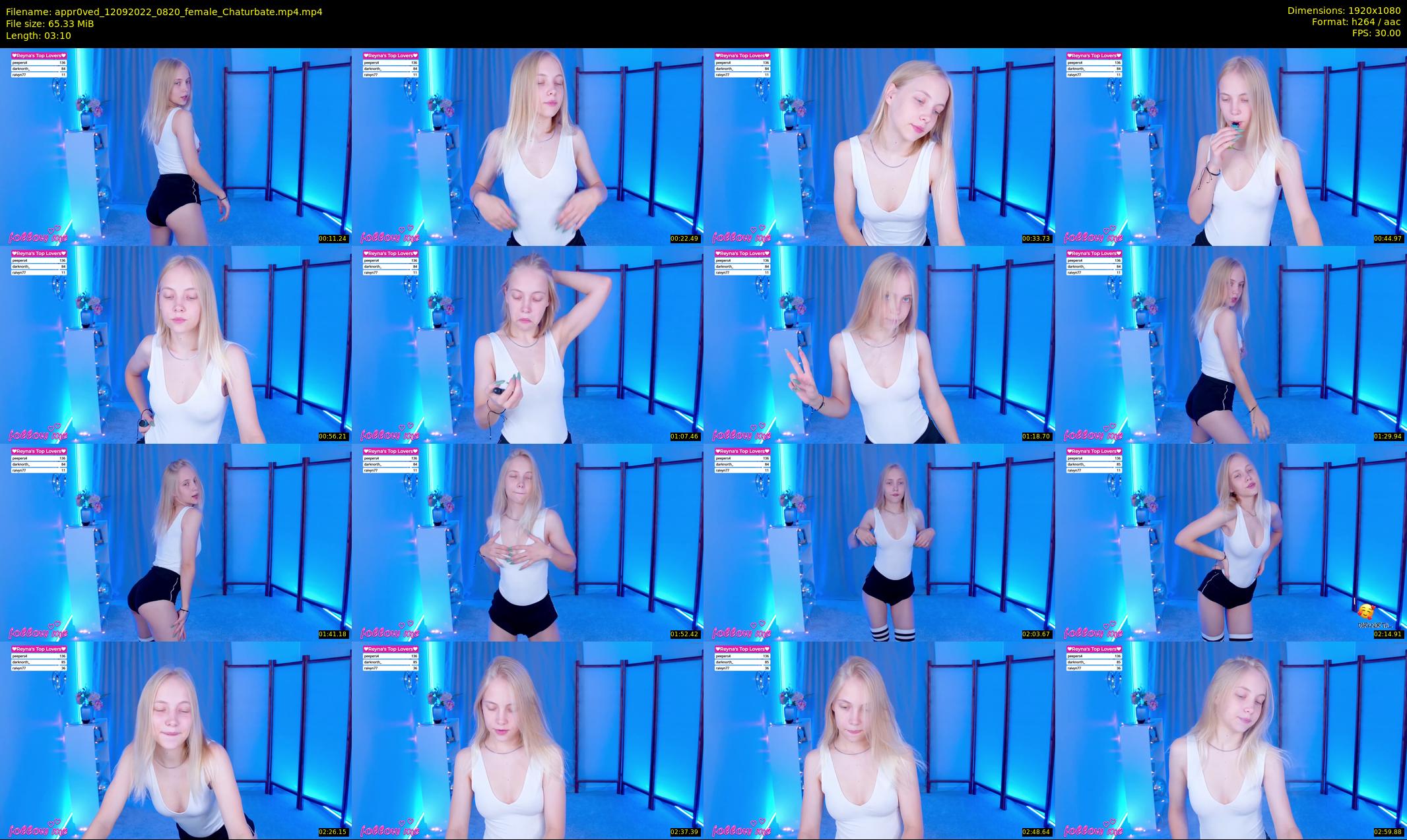 appr0ved — 4 minute Chaturbate female cam show recording, 1080p, Sep 12, 2022