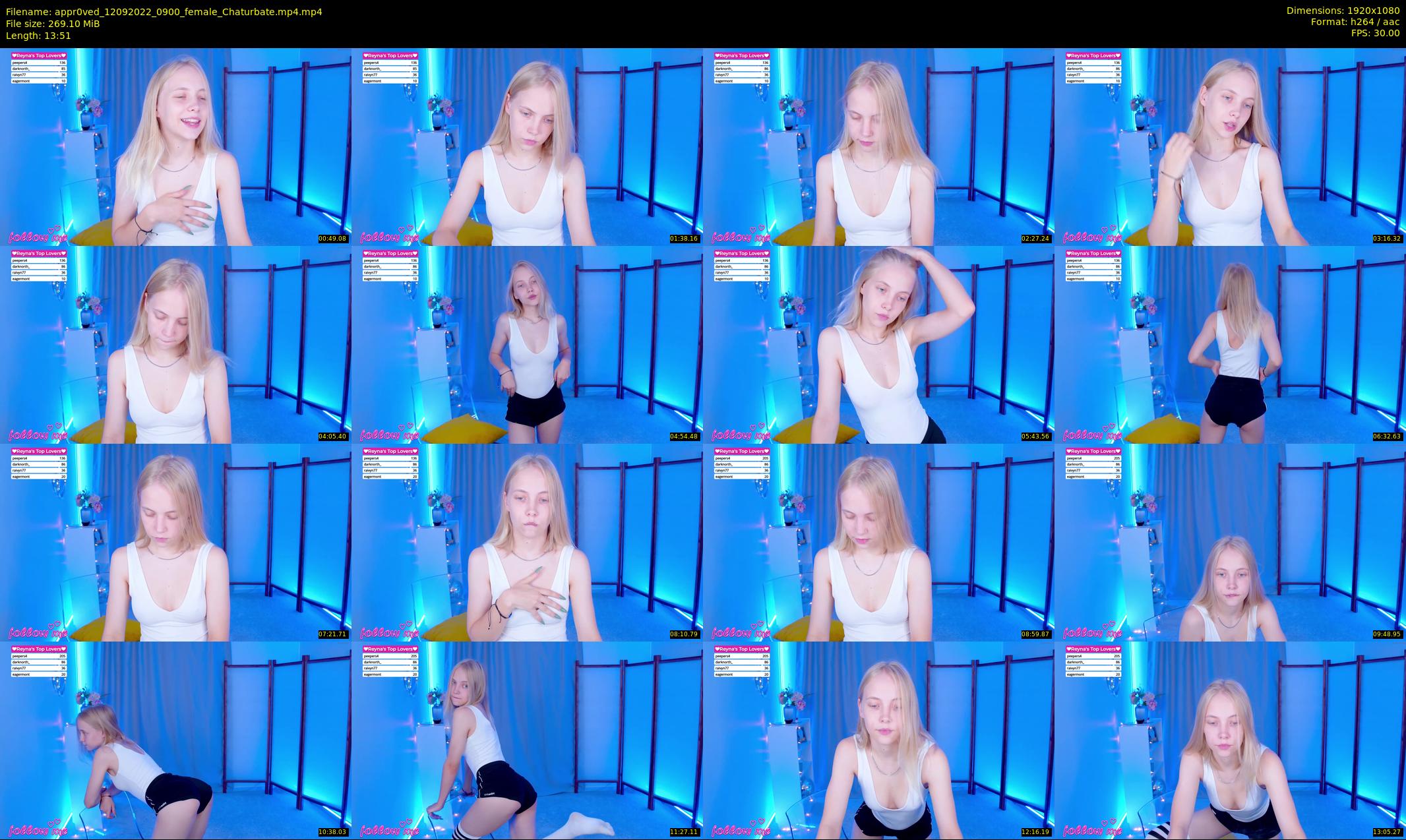 appr0ved — 14 minute Chaturbate female cam show recording, 1080p, Sep 12, 2022