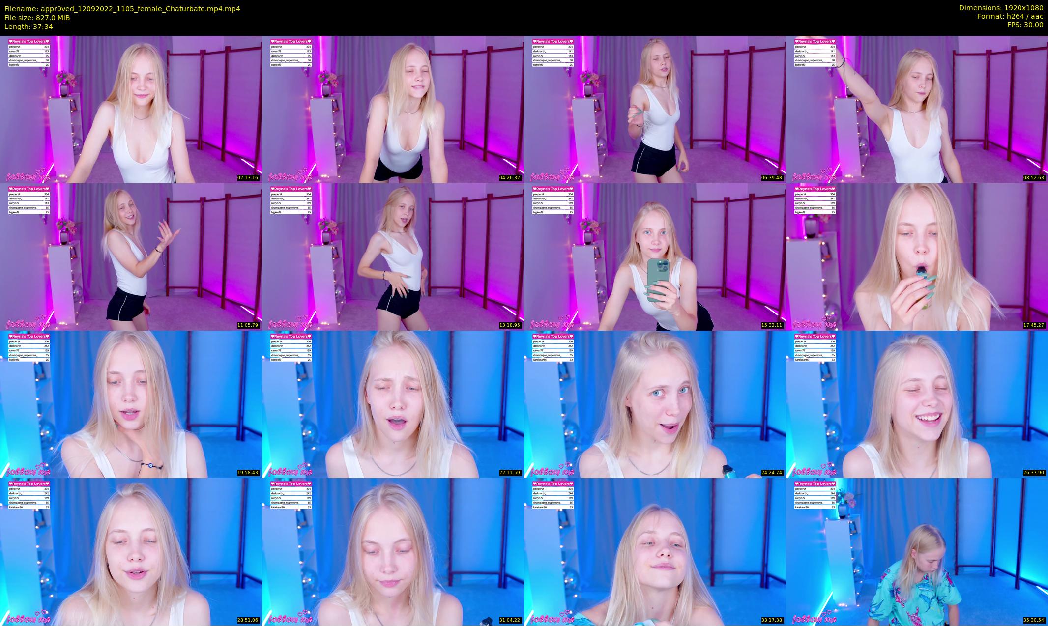 appr0ved — 38 minute Chaturbate female cam show recording, 1080p, Sep 12, 2022