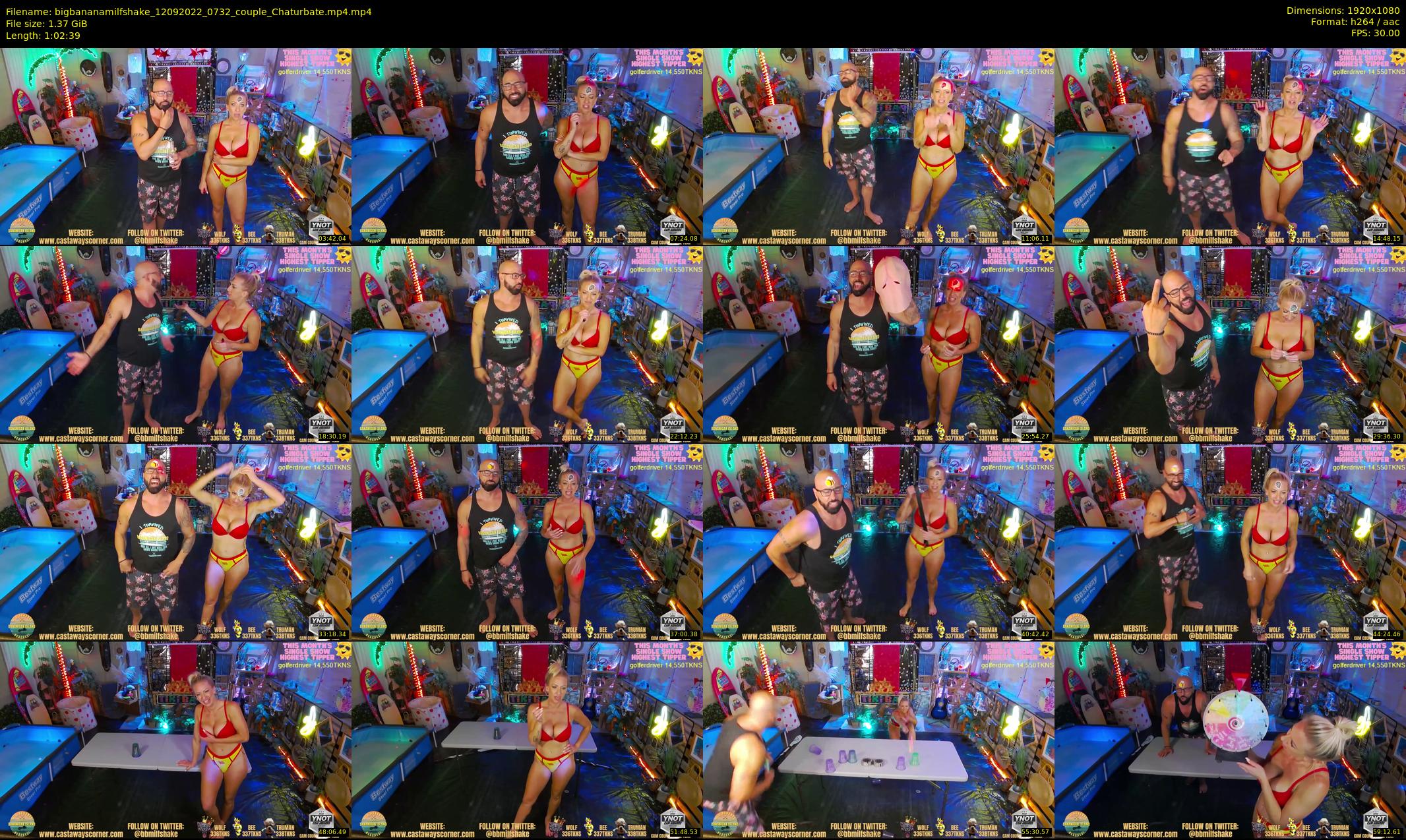 bigbananamilfshake — 63 minute Chaturbate couple cam show recording, 1080p, Sep 12, 2022