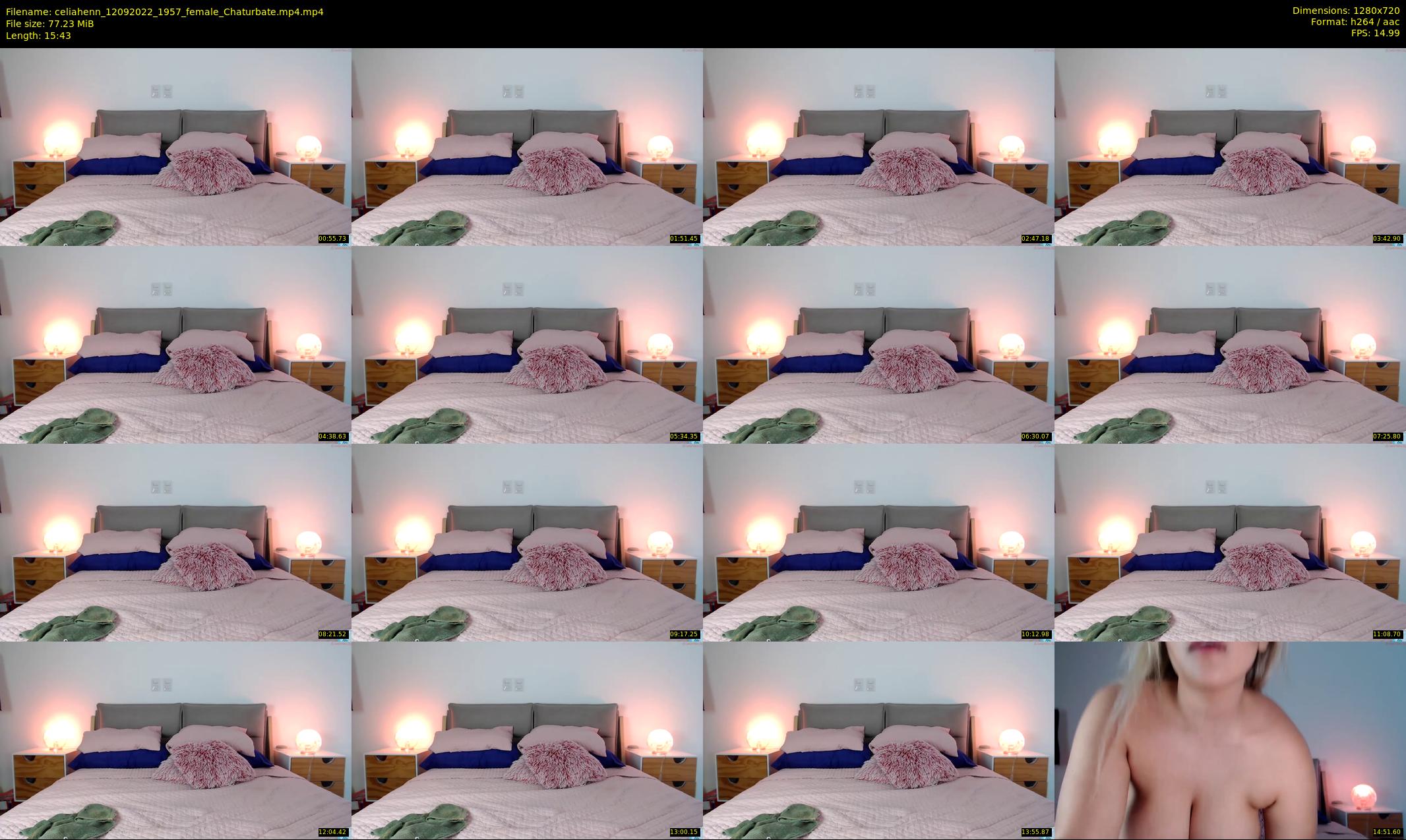 celiahenn — 16 minute Chaturbate female cam show recording, 720p, Sep 12, 2022