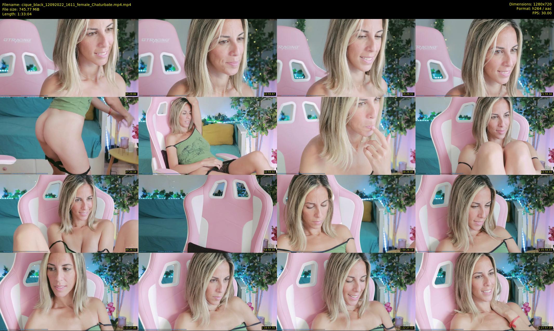 cique_black — 94 minute Chaturbate female cam show recording, 720p, Sep 12, 2022
