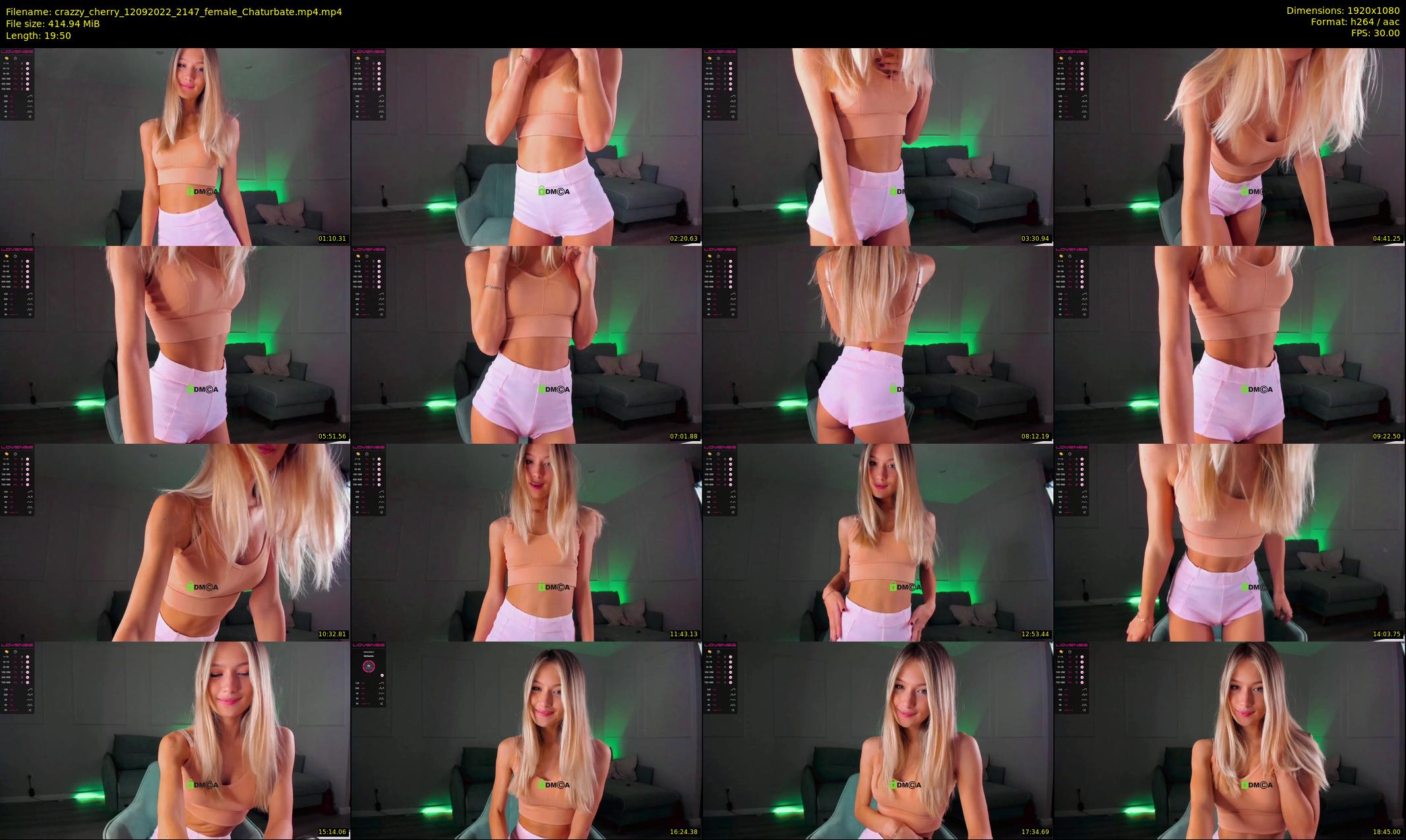 crazzy_cherry — 20 minute Chaturbate female cam show recording, 1080p, Sep 12, 2022