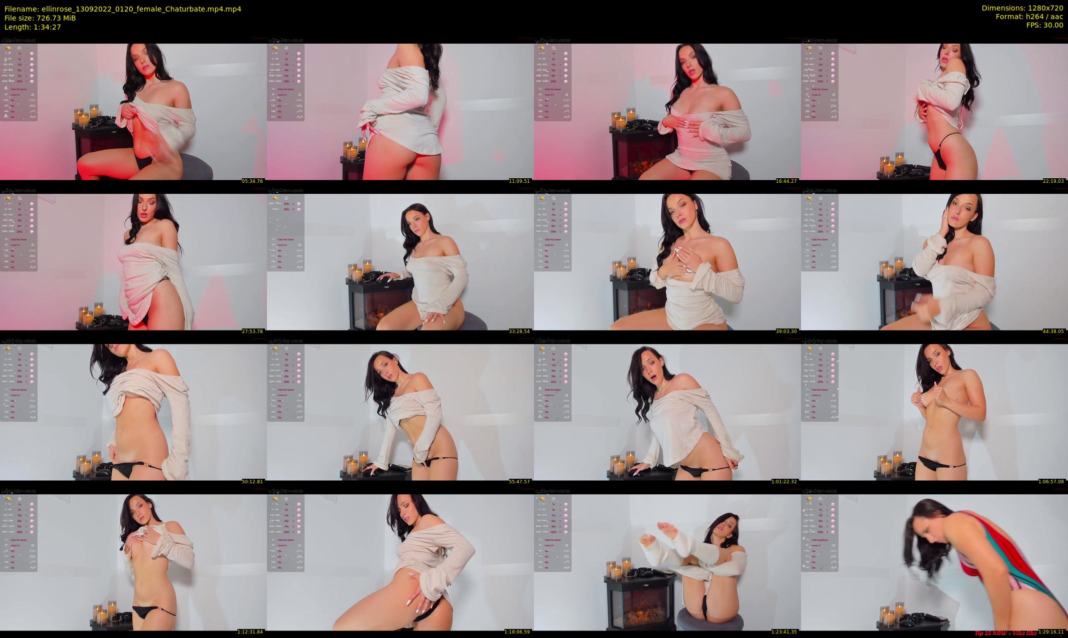 ellinrose — 95 minute Chaturbate female cam show recording, 720p, Sep 13, 2022