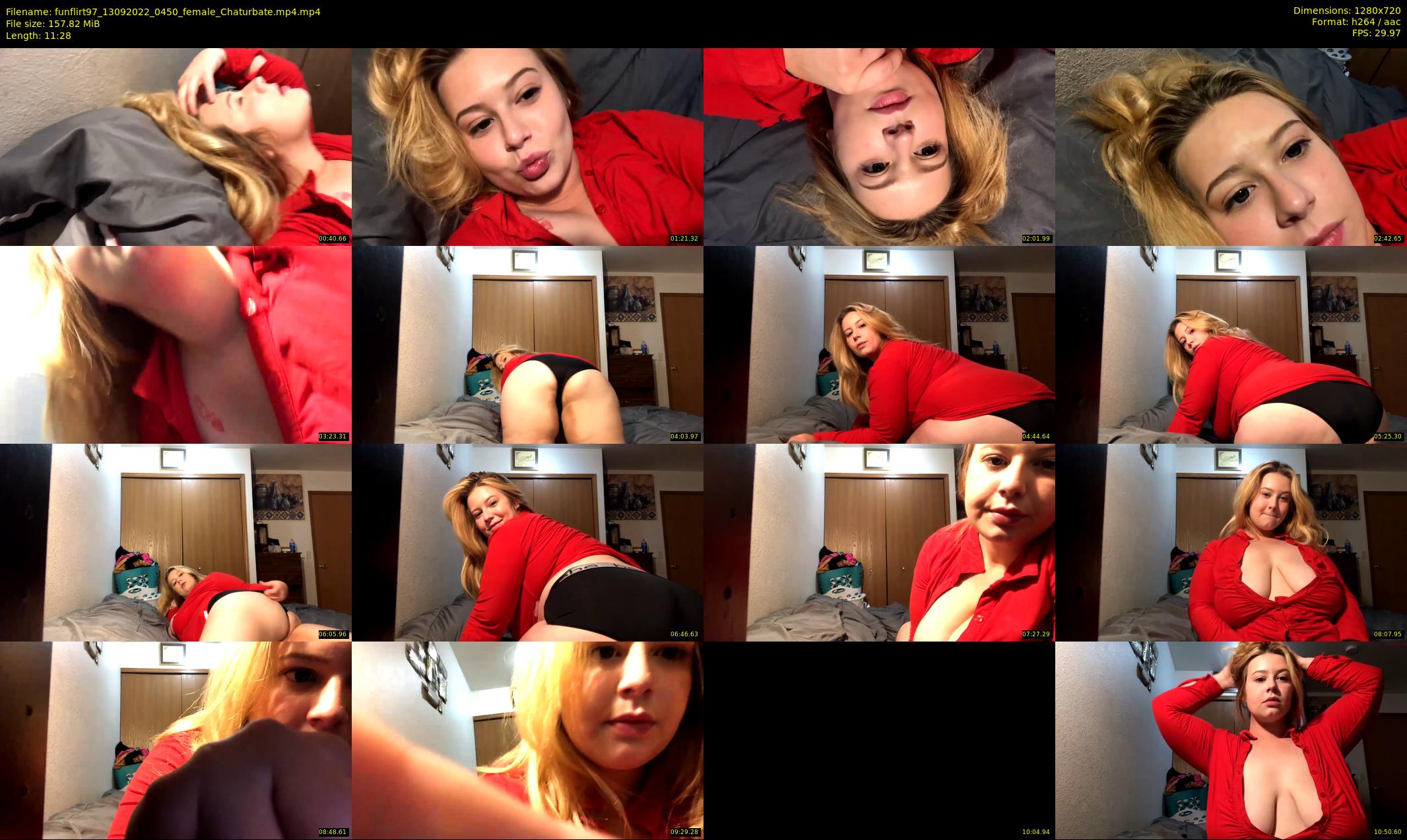 funflirt97 — 12 minute Chaturbate female cam show recording, 720p, Sep 13, 2022