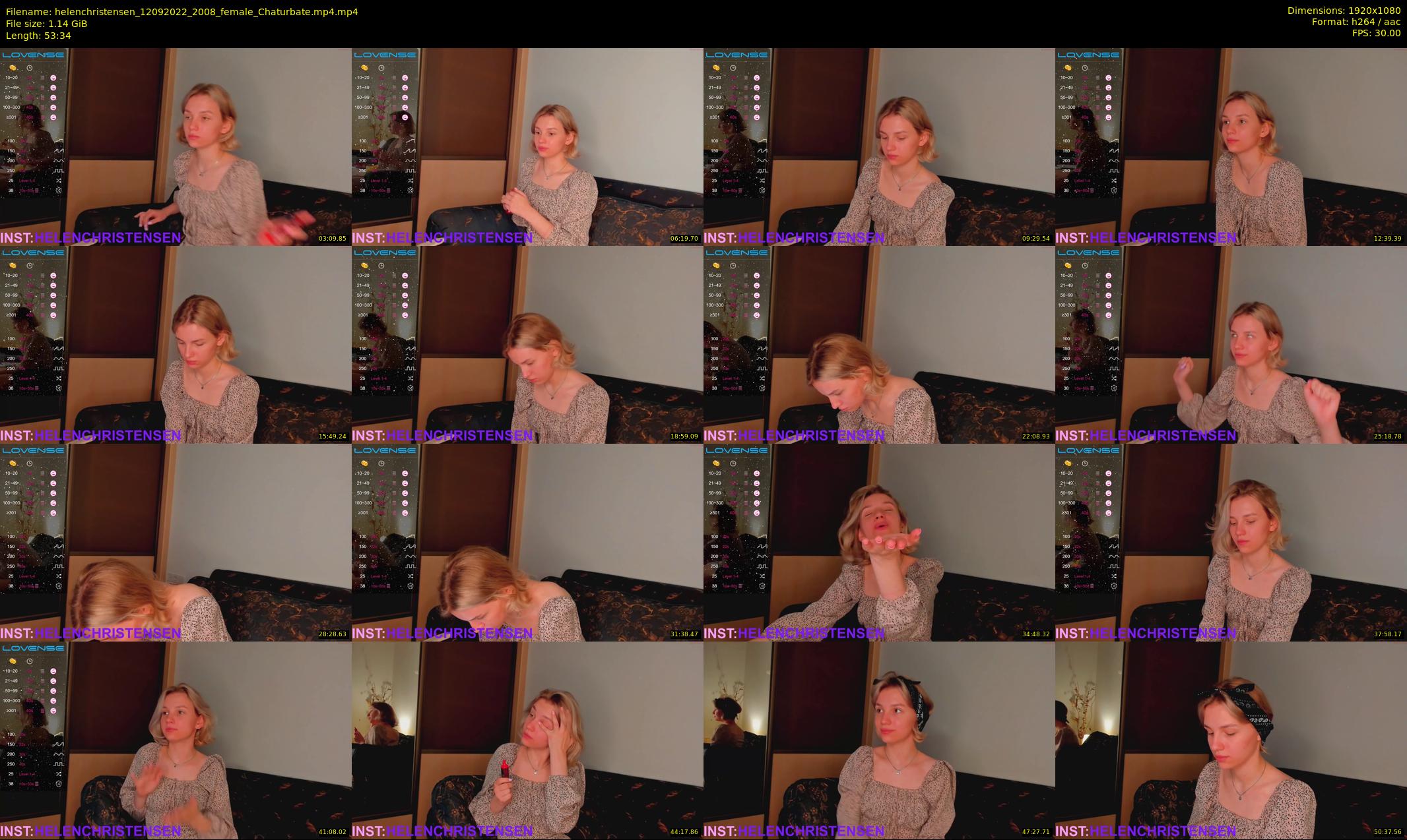 helenchristensen — 54 minute Chaturbate female cam show recording, 1080p, Sep 12, 2022