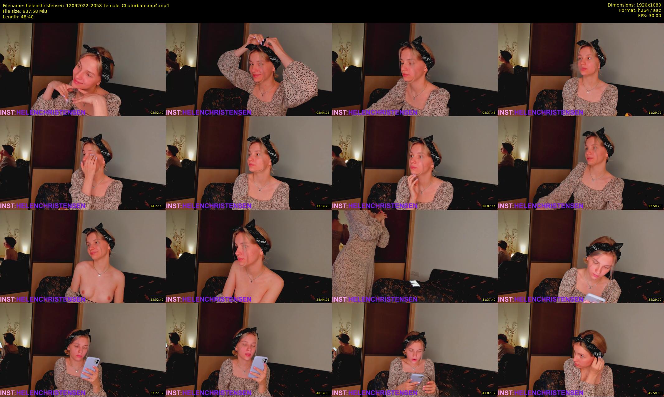 helenchristensen — 49 minute Chaturbate female cam show recording, 1080p, Sep 12, 2022