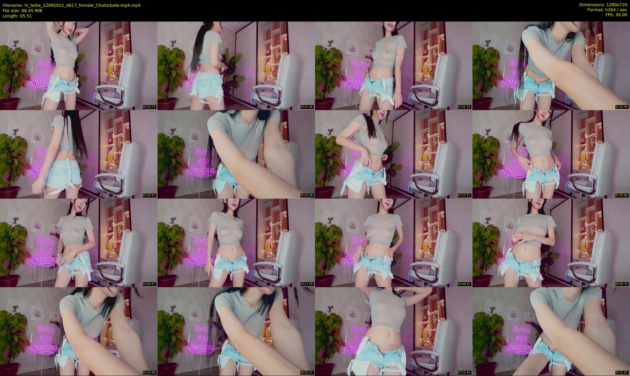 hi_teika — 6 minute Chaturbate female cam show recording, 720p, Sep 12, 2022