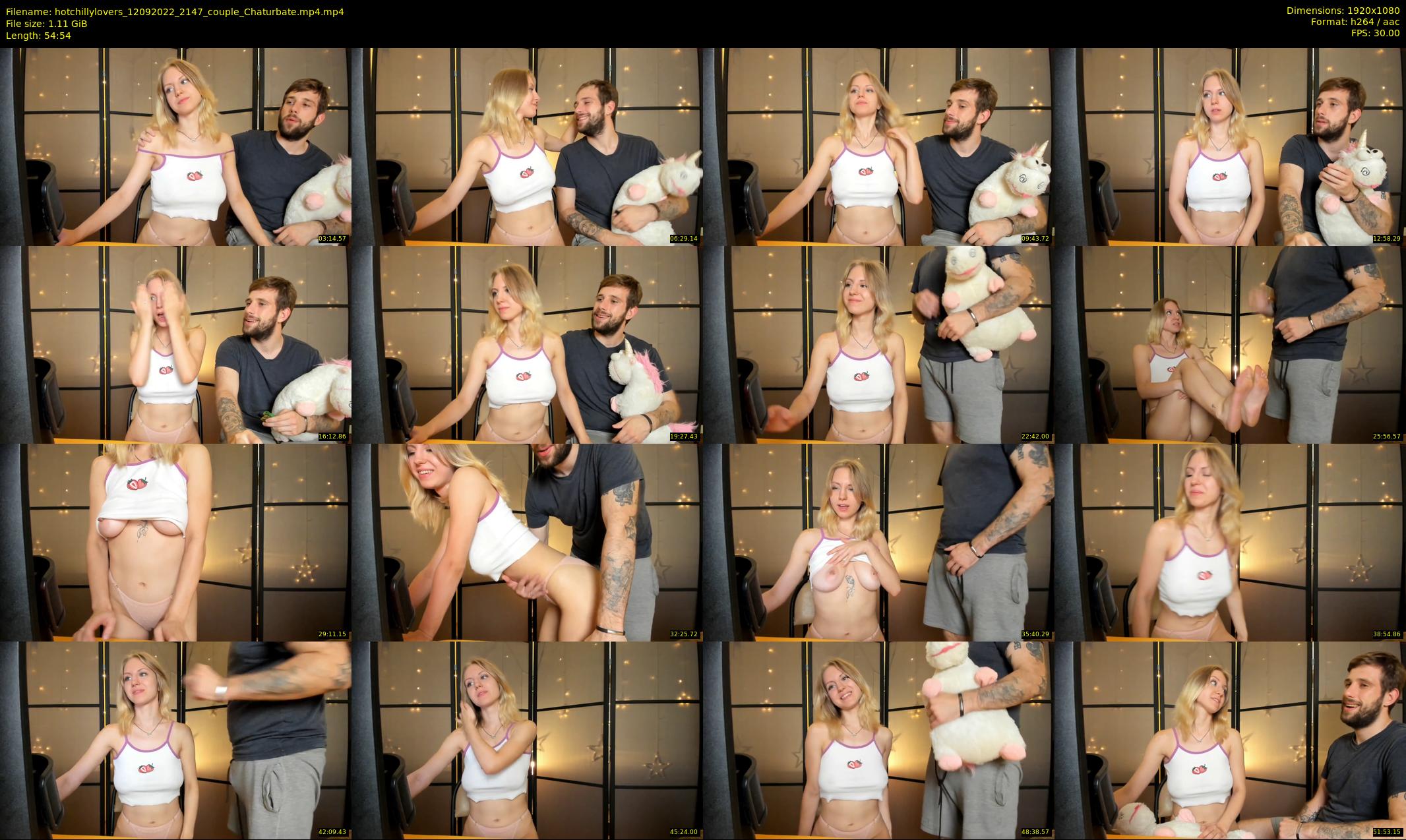 hotchillylovers — 55 minute Chaturbate couple cam show recording, 1080p, Sep 12, 2022