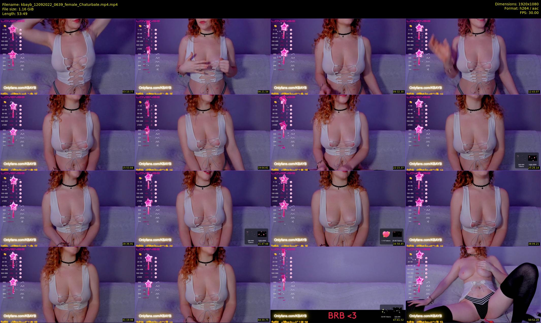kbayb — 54 minute Chaturbate female cam show recording, 1080p, Sep 12, 2022