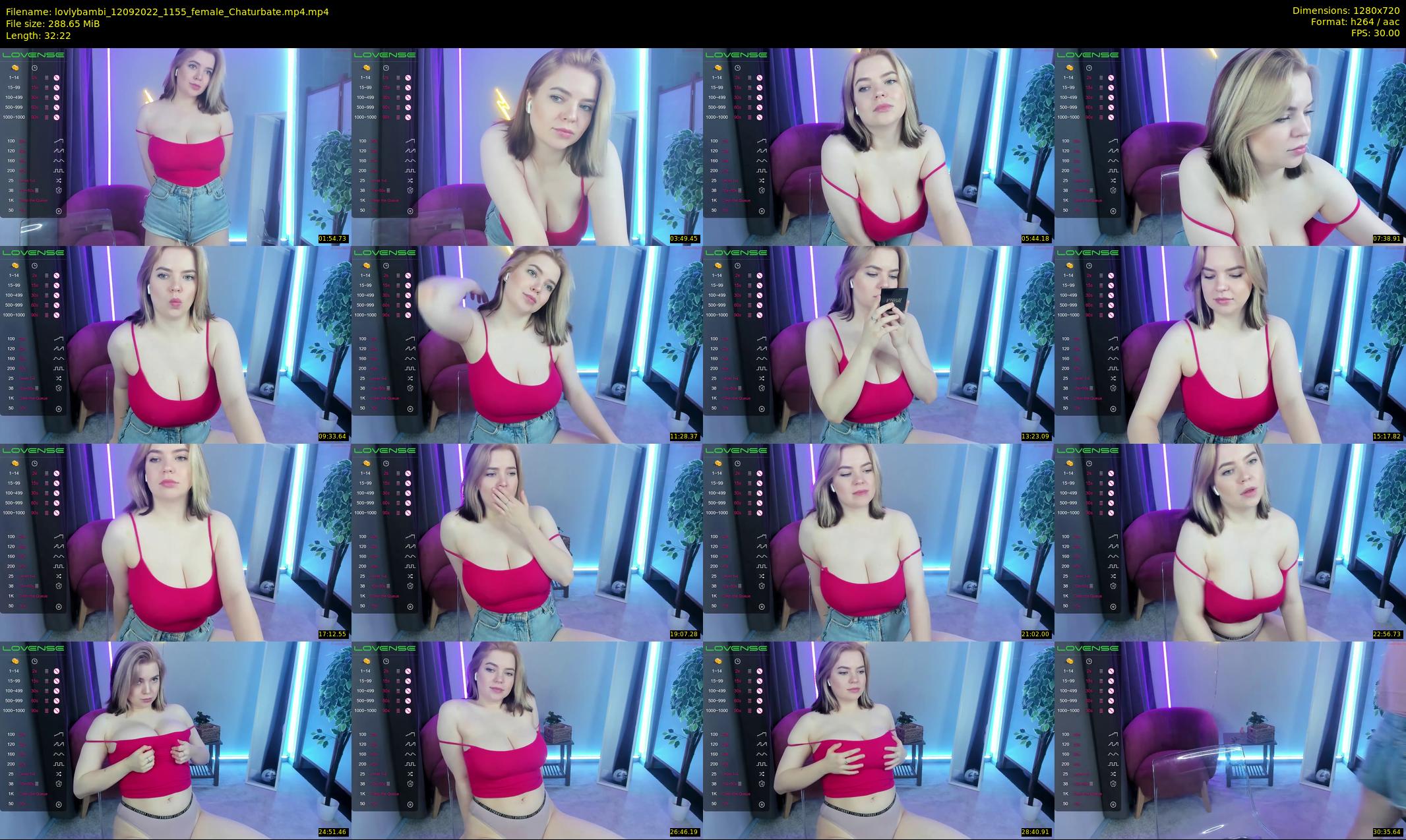 lovlybambi — 33 minute Chaturbate female cam show recording, 720p, Sep 12, 2022