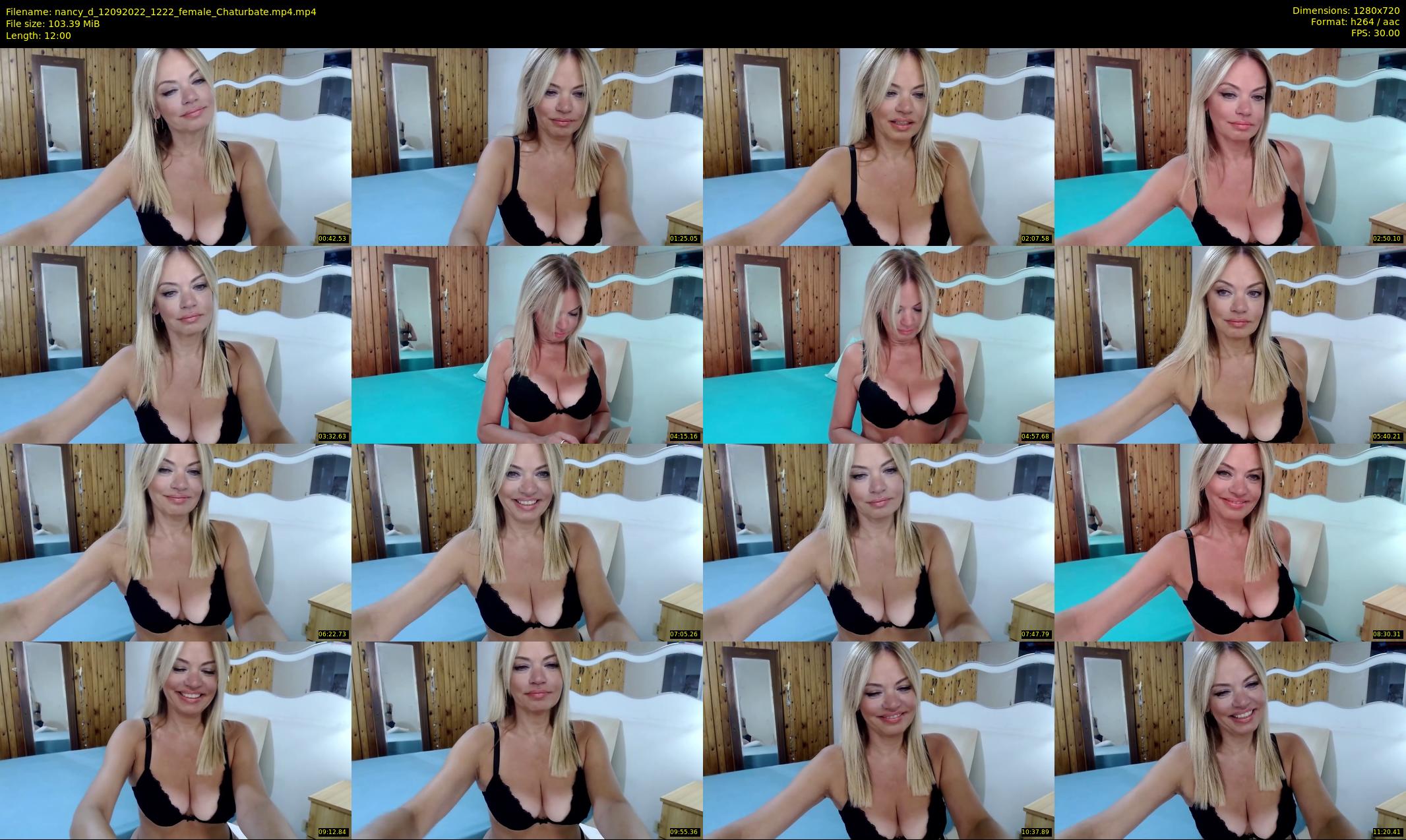 nancy_d — 12 minute Chaturbate female cam show recording, 720p, Sep 12, 2022