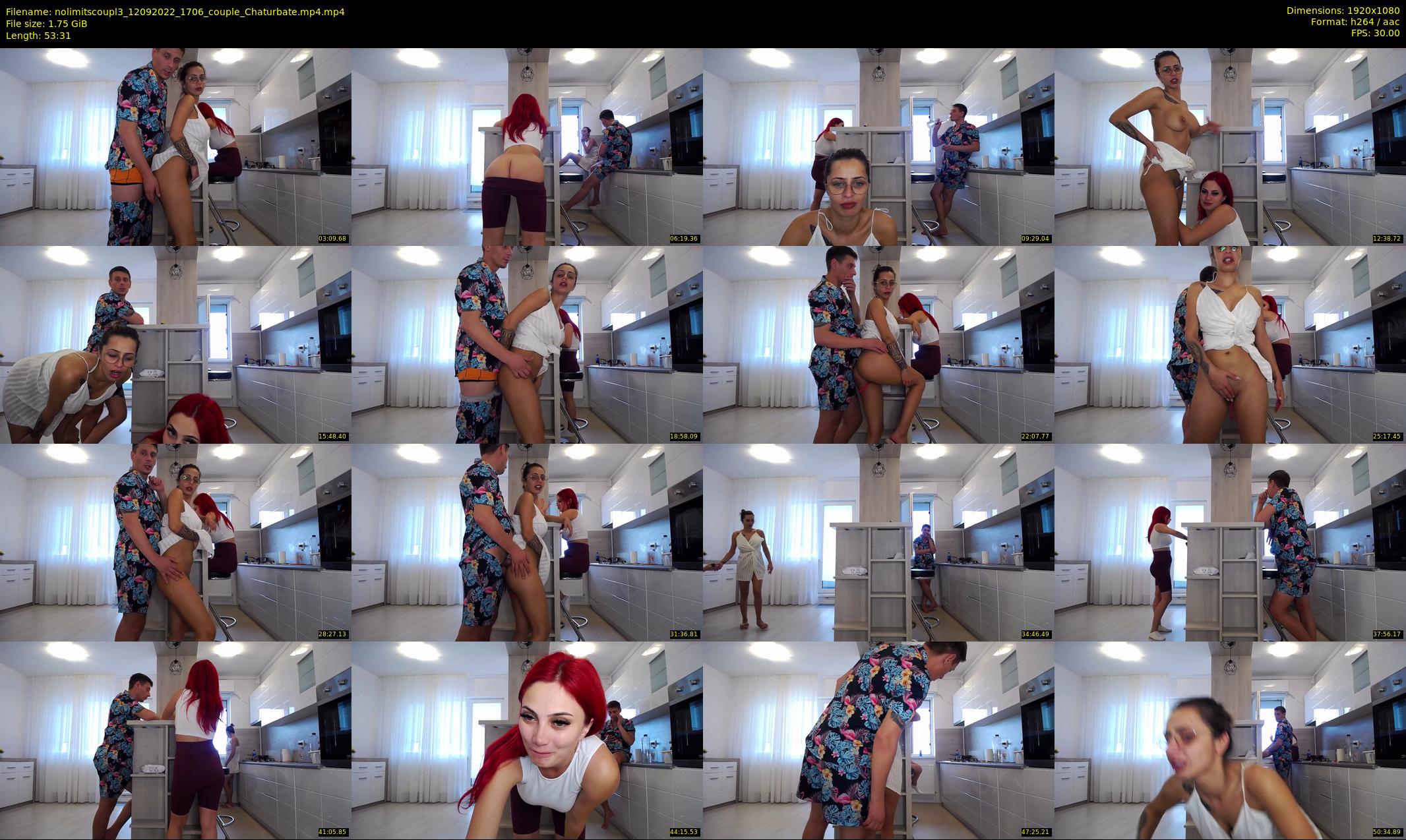nolimitscoupl3 — 54 minute Chaturbate couple cam show recording, 1080p, Sep 12, 2022