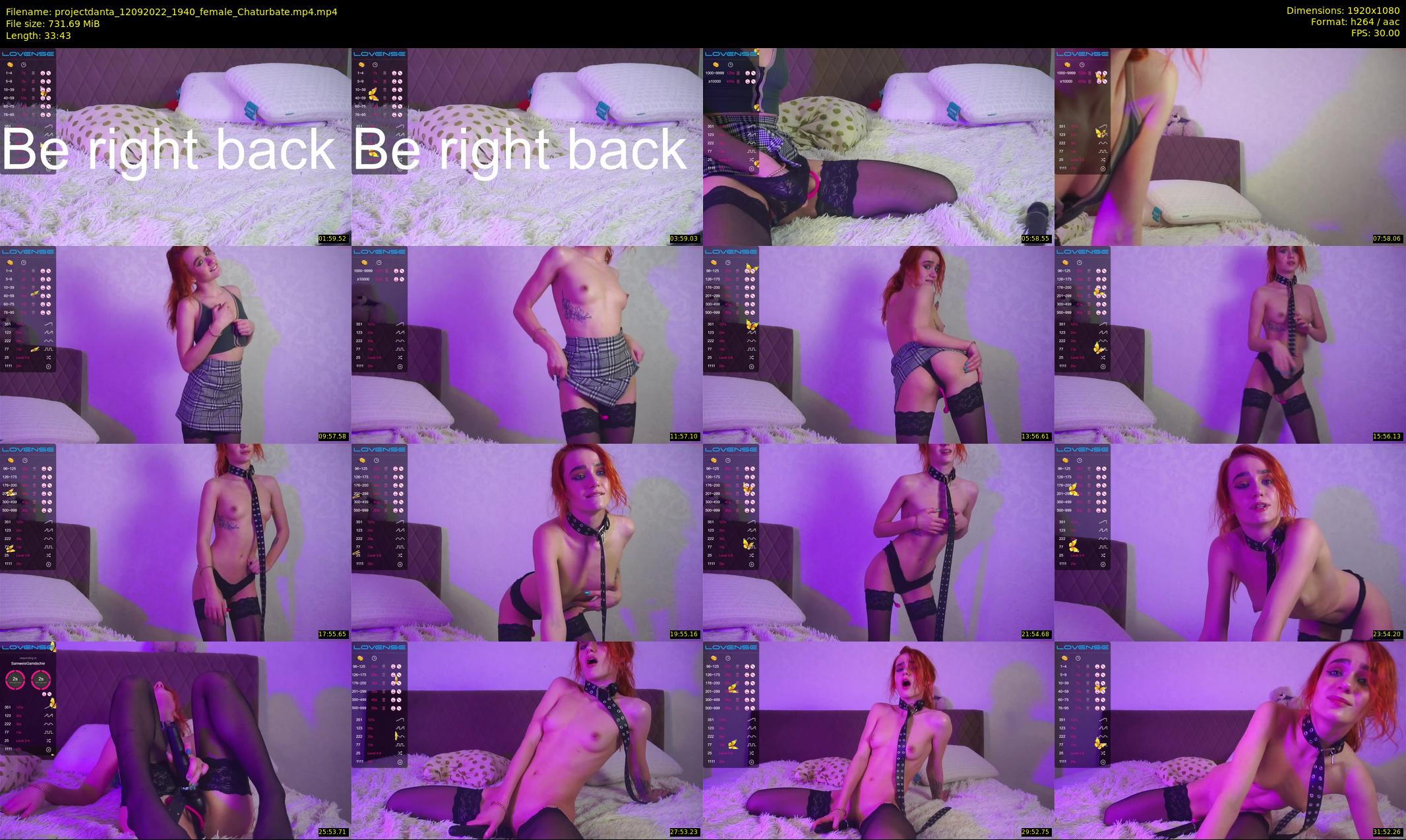 projectdanta — 34 minute Chaturbate female cam show recording, 1080p, Sep 12, 2022