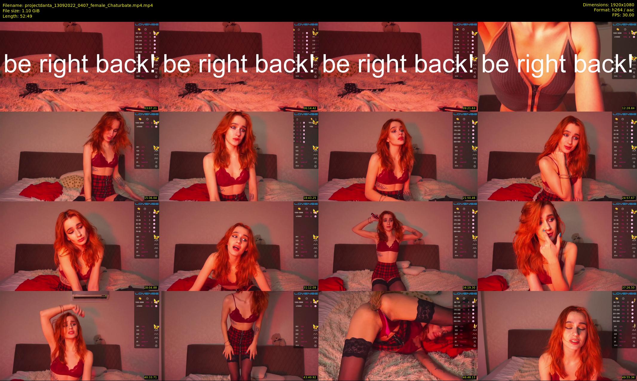 projectdanta — 53 minute Chaturbate female cam show recording, 1080p, Sep 13, 2022