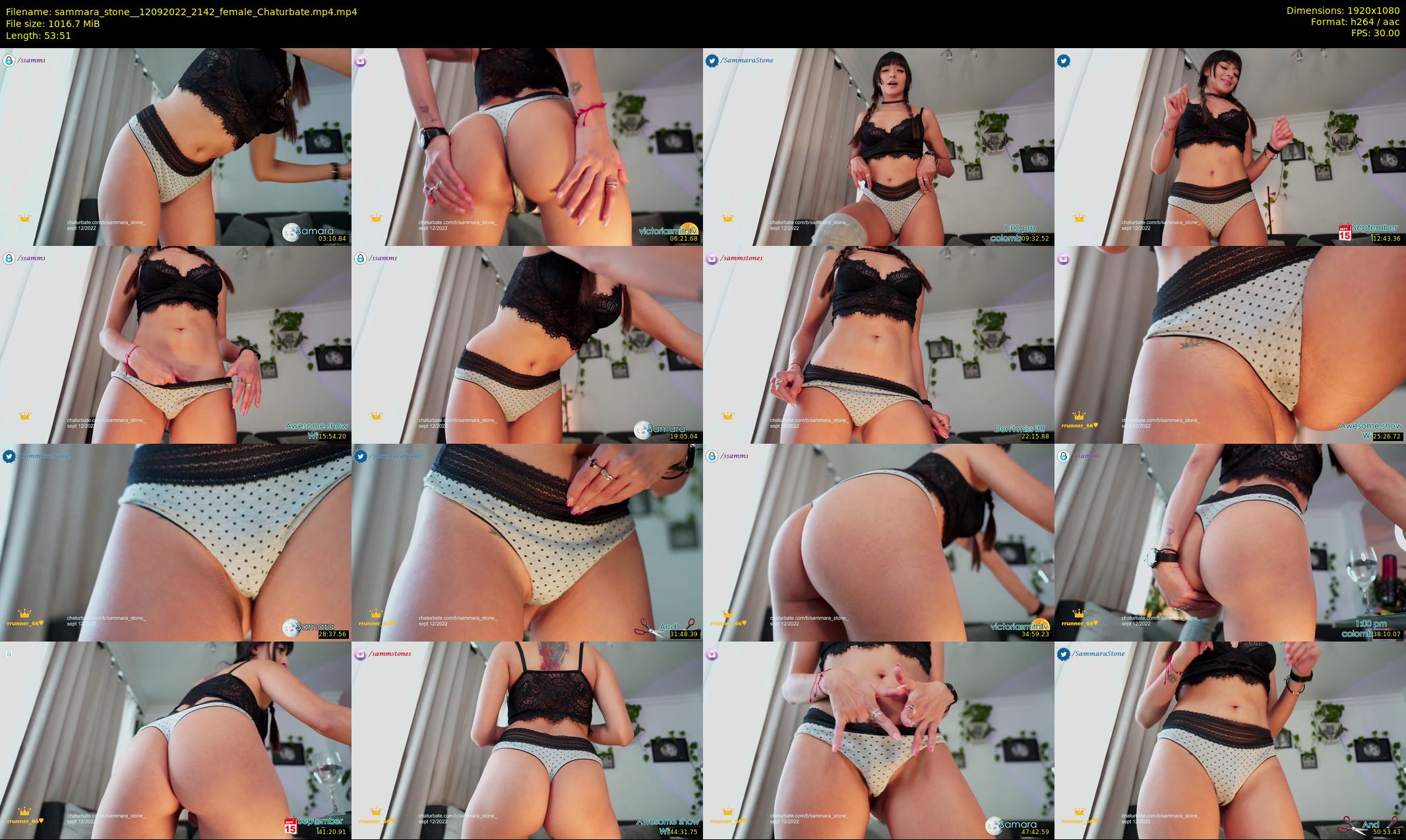 sammara_stone_ — 54 minute Chaturbate female cam show recording, 1080p, Sep 12, 2022
