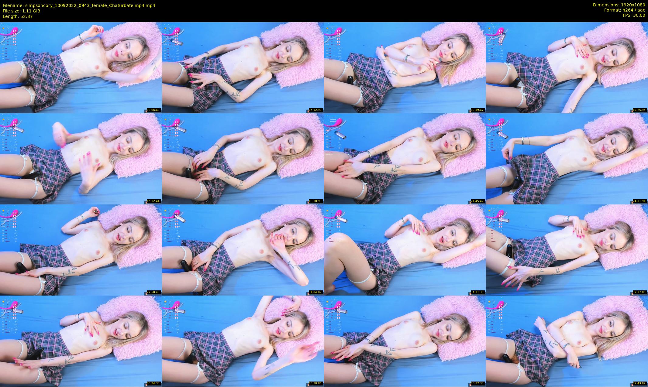 simpsoncory — 53 minute Chaturbate female cam show recording, 1080p, Sep 10, 2022