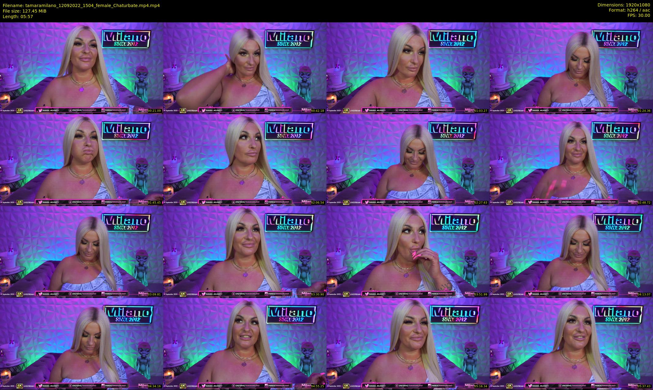 tamaramilano — 6 minute Chaturbate female cam show recording, 1080p, Sep 12, 2022