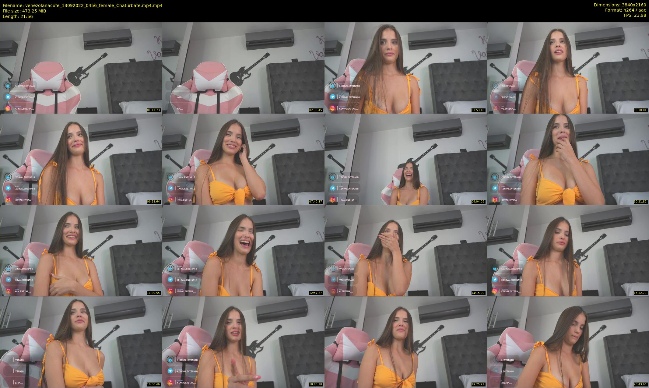 venezolanacute — 22 minute Chaturbate female cam show recording, 4K, Sep 13, 2022