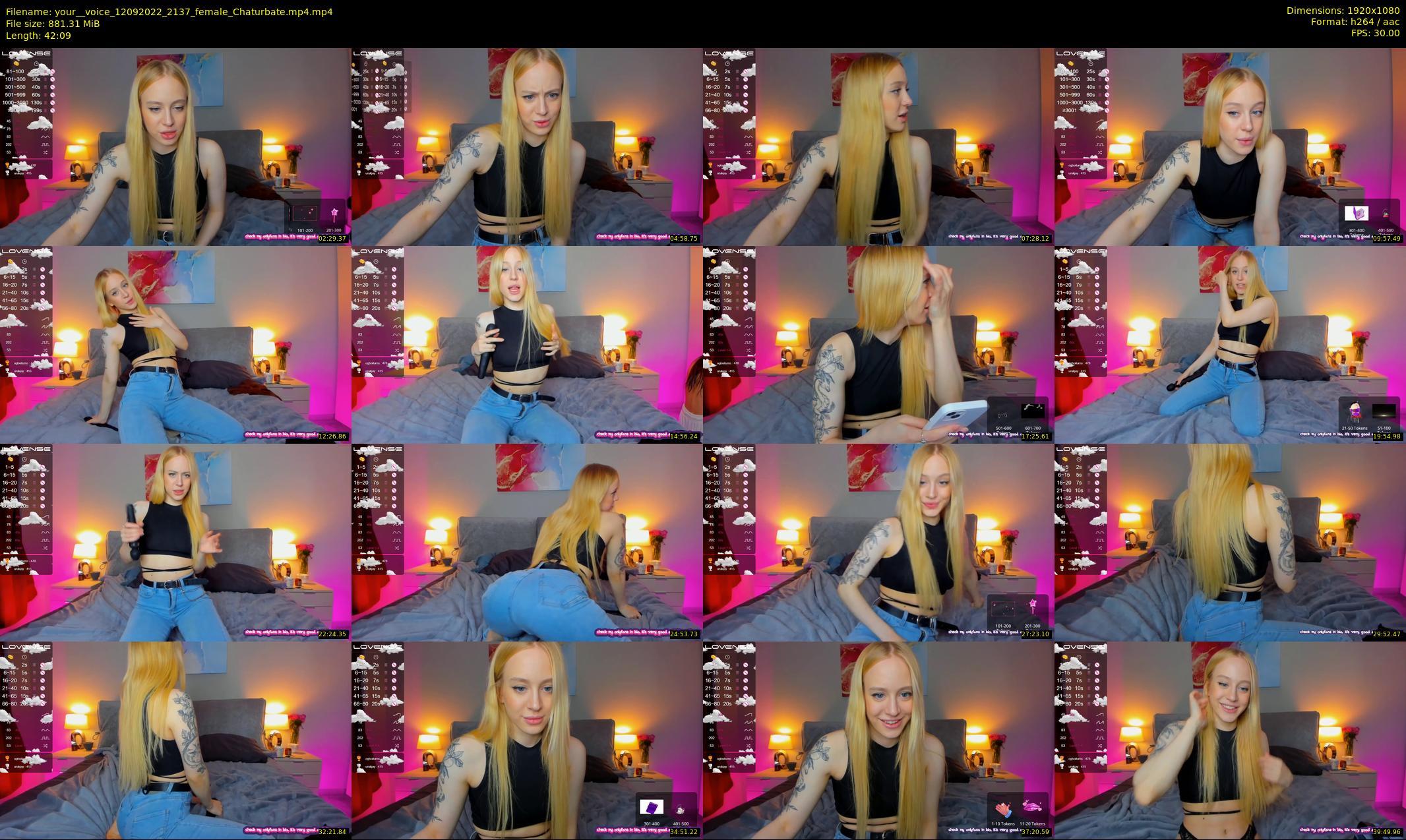 your__voice — 43 minute Chaturbate female cam show recording, 1080p, Sep 12, 2022
