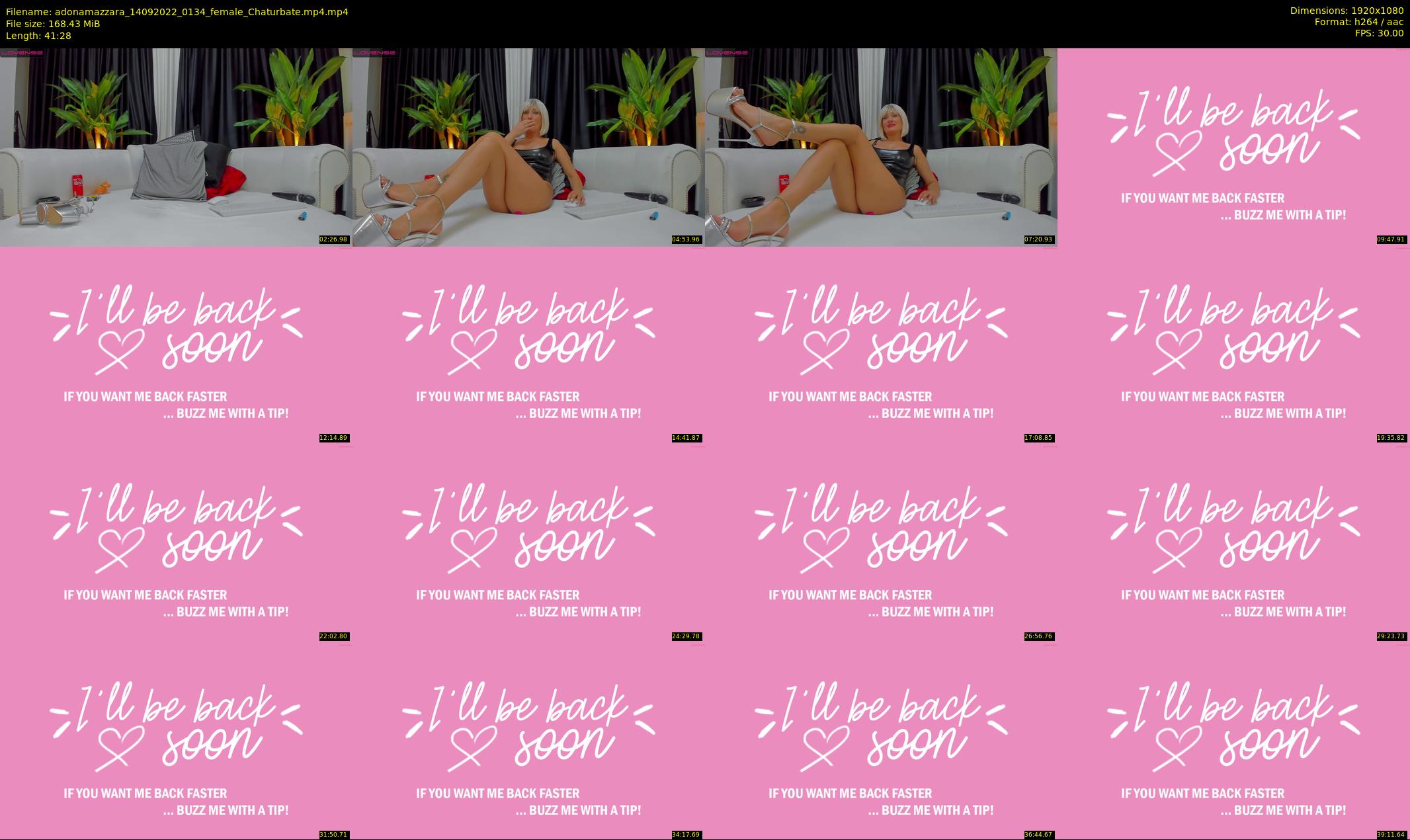 adonamazzara — 42 minute Chaturbate female cam show recording, 1080p, Sep 14, 2022