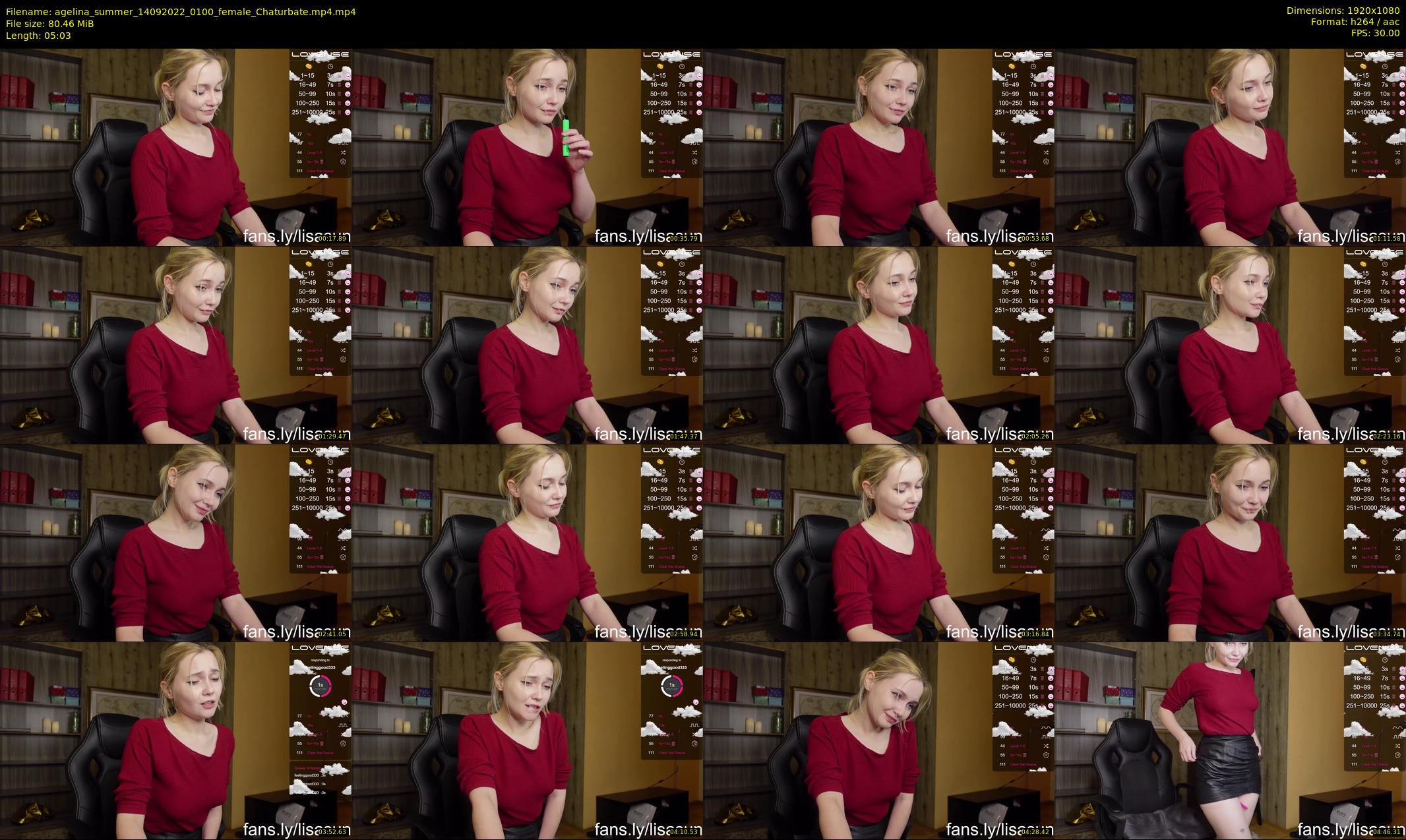 agelina_summer — 6 minute Chaturbate female cam show recording, 1080p, Sep 14, 2022
