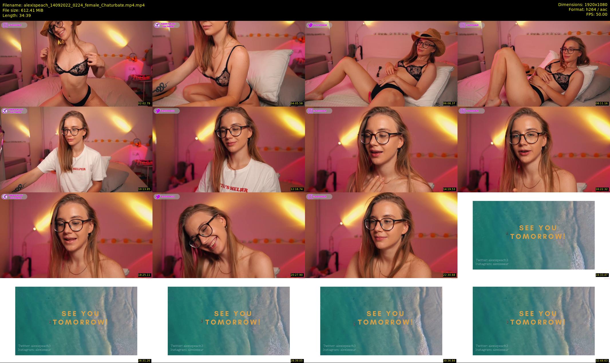 alexispeach — 35 minute Chaturbate female cam show recording, 1080p, Sep 14, 2022
