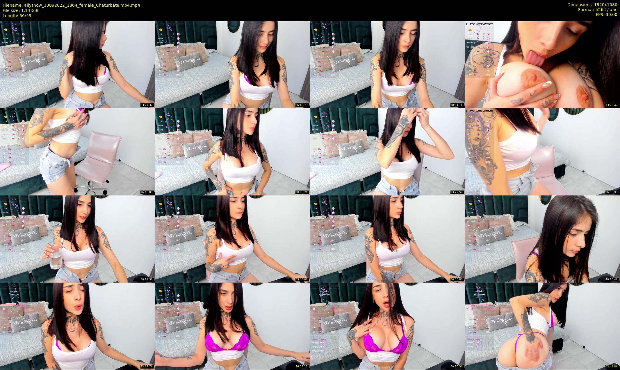 allysnow — 57 minute Chaturbate female cam show recording, 1080p, Sep 13, 2022