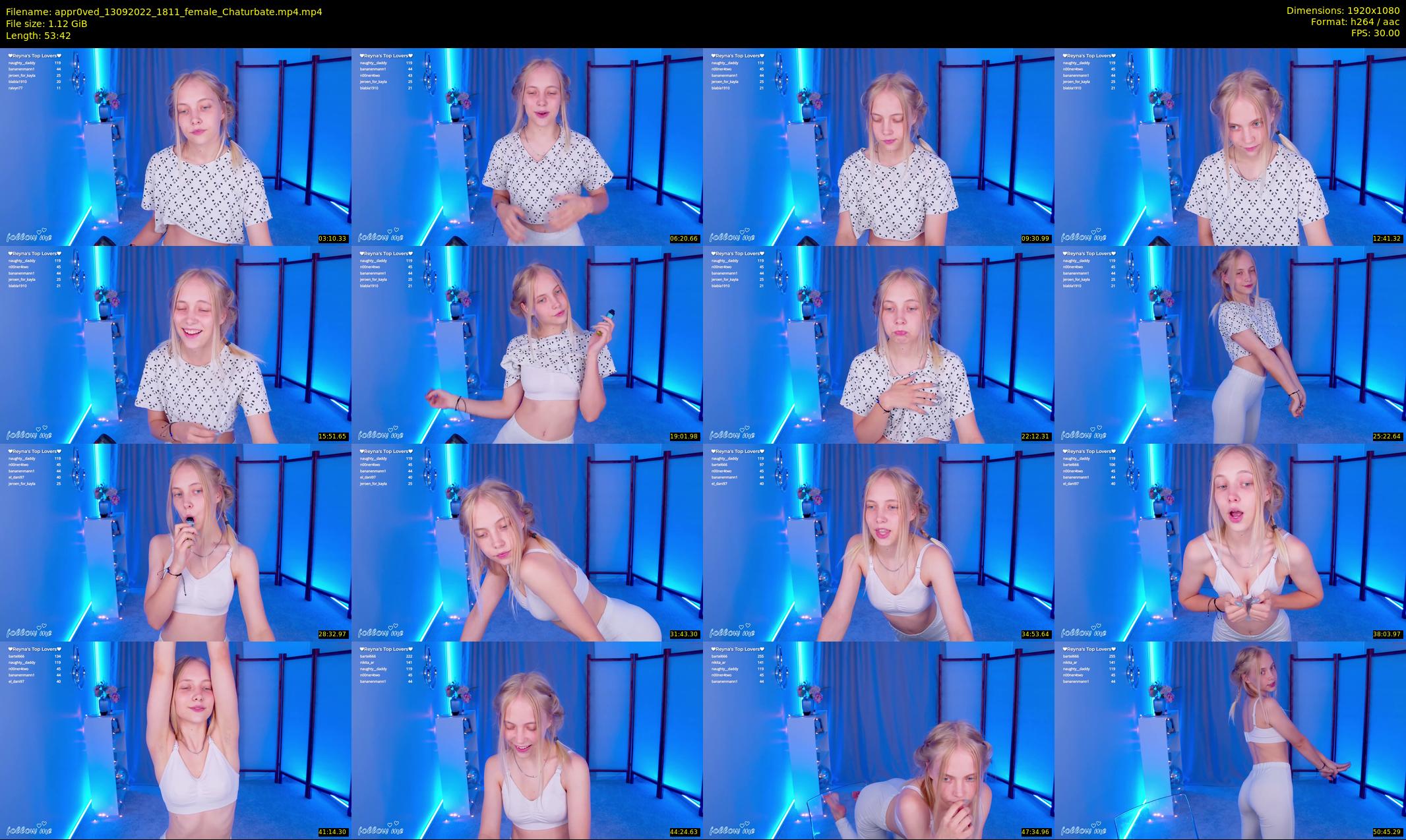 appr0ved — 54 minute Chaturbate female cam show recording, 1080p, Sep 13, 2022