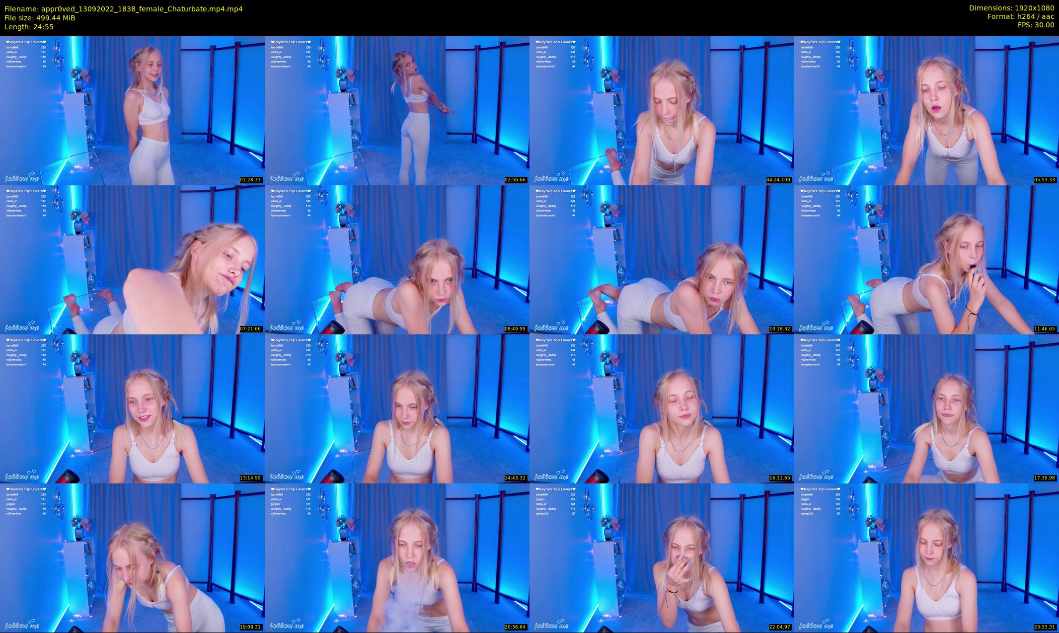 appr0ved — 25 minute Chaturbate female cam show recording, 1080p, Sep 13, 2022