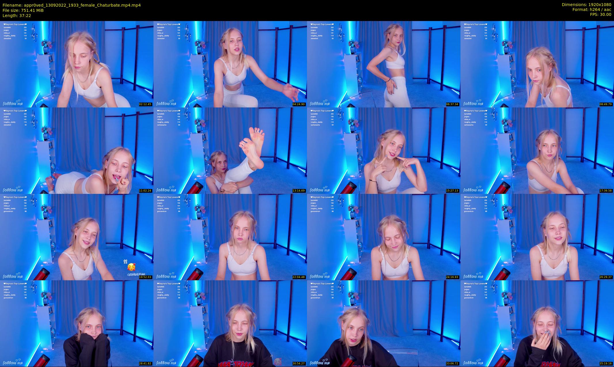 appr0ved — 38 minute Chaturbate female cam show recording, 1080p, Sep 13, 2022